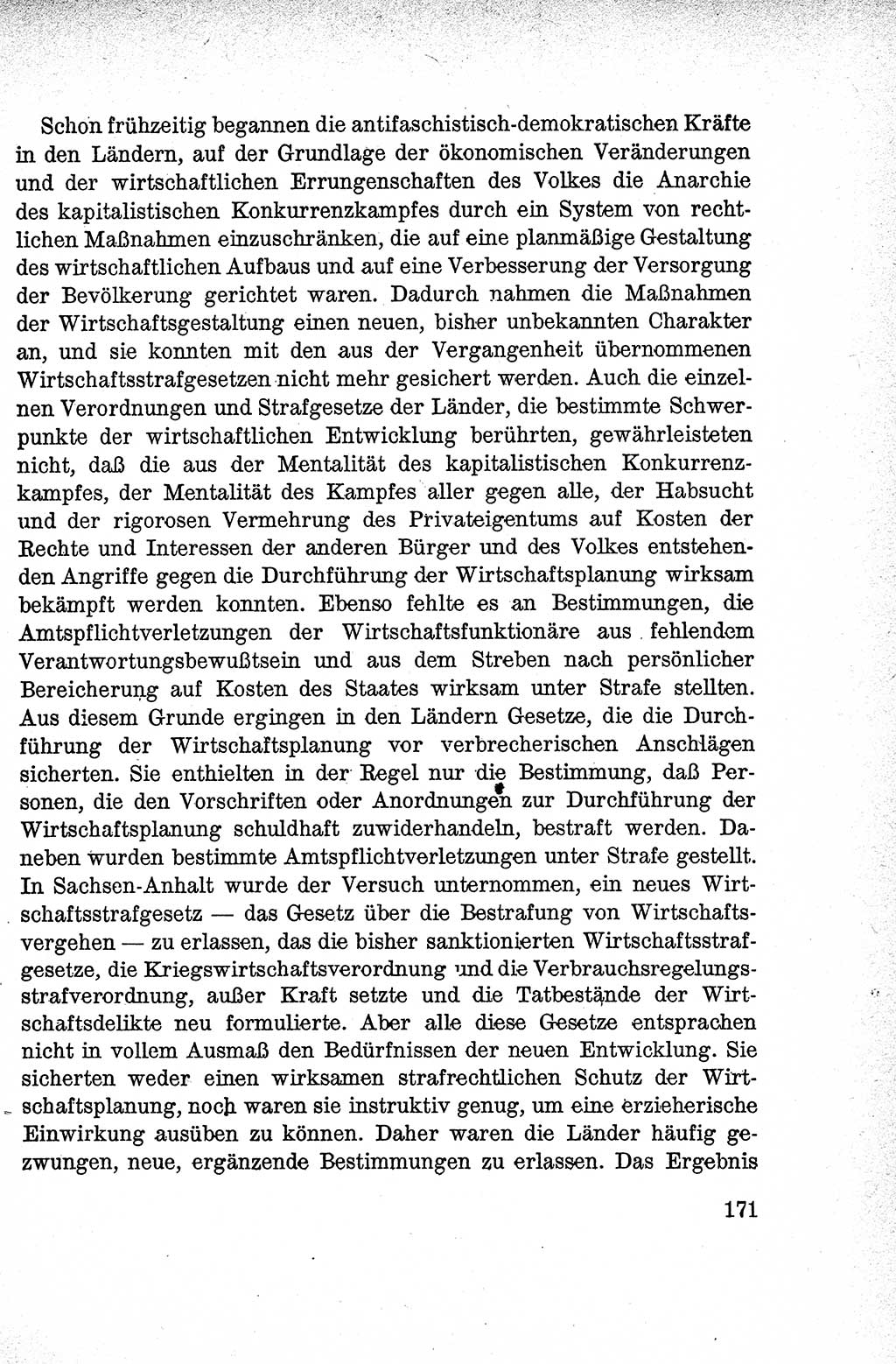 Lehrbuch des Strafrechts der Deutschen Demokratischen Republik (DDR), Allgemeiner Teil 1959, Seite 171 (Lb. Strafr. DDR AT 1959, S. 171)