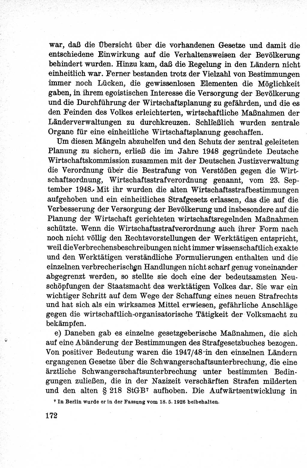Lehrbuch des Strafrechts der Deutschen Demokratischen Republik (DDR), Allgemeiner Teil 1959, Seite 172 (Lb. Strafr. DDR AT 1959, S. 172)