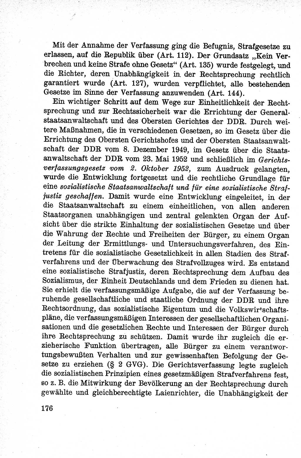 Lehrbuch des Strafrechts der Deutschen Demokratischen Republik (DDR), Allgemeiner Teil 1959, Seite 176 (Lb. Strafr. DDR AT 1959, S. 176)