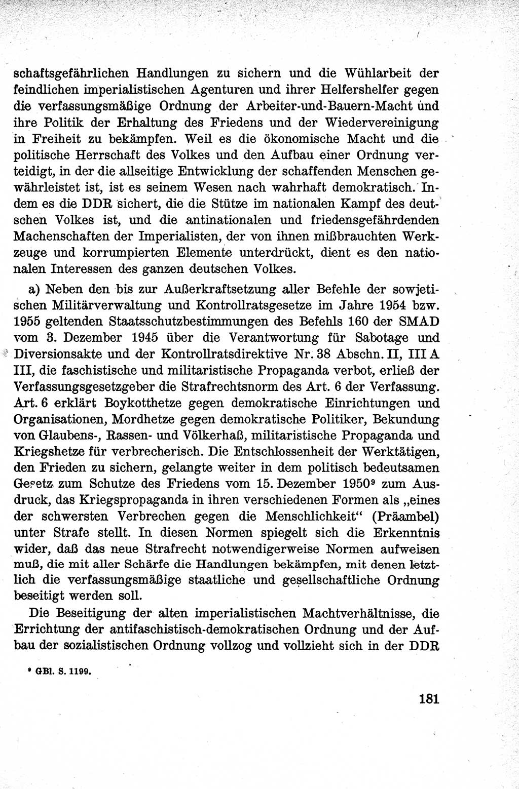 Lehrbuch des Strafrechts der Deutschen Demokratischen Republik (DDR), Allgemeiner Teil 1959, Seite 181 (Lb. Strafr. DDR AT 1959, S. 181)