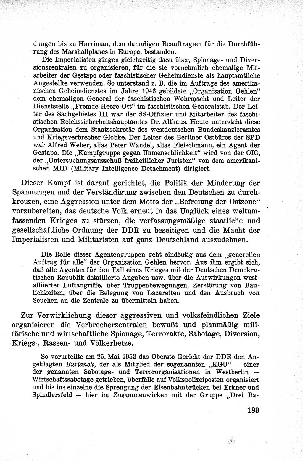 Lehrbuch des Strafrechts der Deutschen Demokratischen Republik (DDR), Allgemeiner Teil 1959, Seite 183 (Lb. Strafr. DDR AT 1959, S. 183)