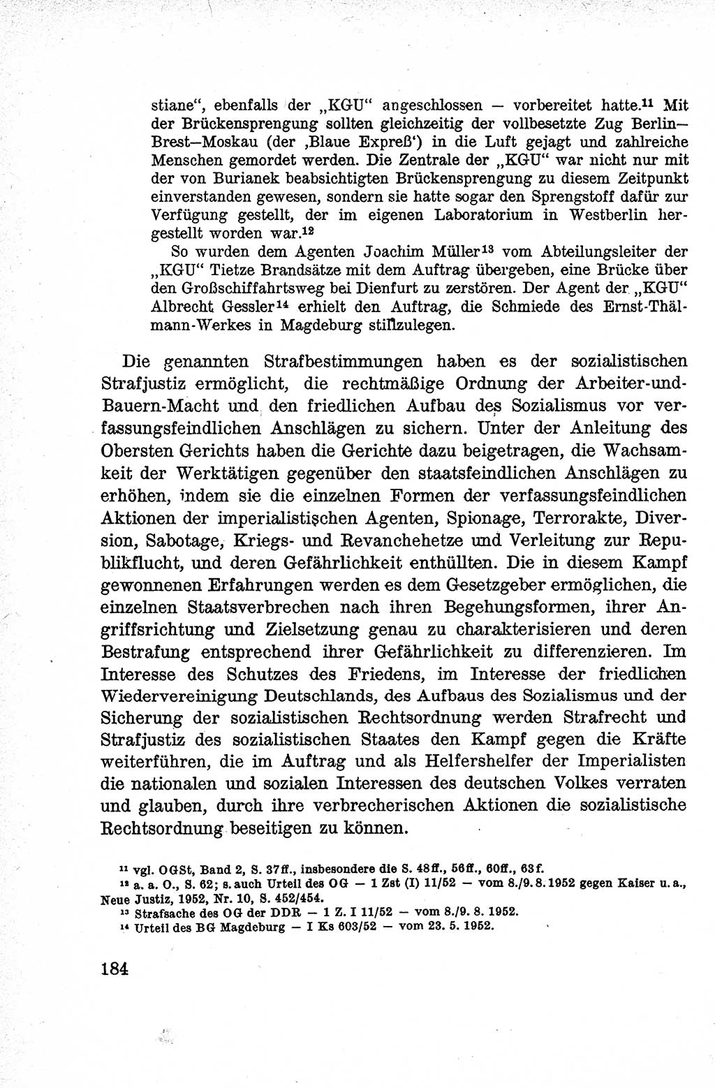Lehrbuch des Strafrechts der Deutschen Demokratischen Republik (DDR), Allgemeiner Teil 1959, Seite 184 (Lb. Strafr. DDR AT 1959, S. 184)