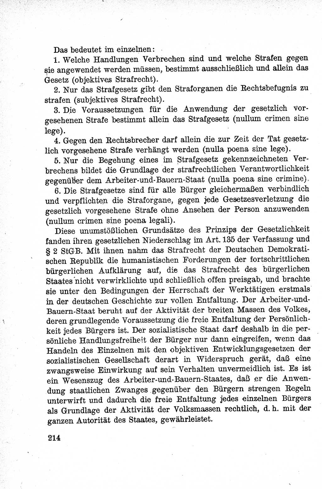 Lehrbuch des Strafrechts der Deutschen Demokratischen Republik (DDR), Allgemeiner Teil 1959, Seite 214 (Lb. Strafr. DDR AT 1959, S. 214)