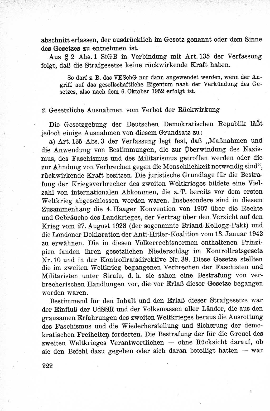Lehrbuch des Strafrechts der Deutschen Demokratischen Republik (DDR), Allgemeiner Teil 1959, Seite 222 (Lb. Strafr. DDR AT 1959, S. 222)