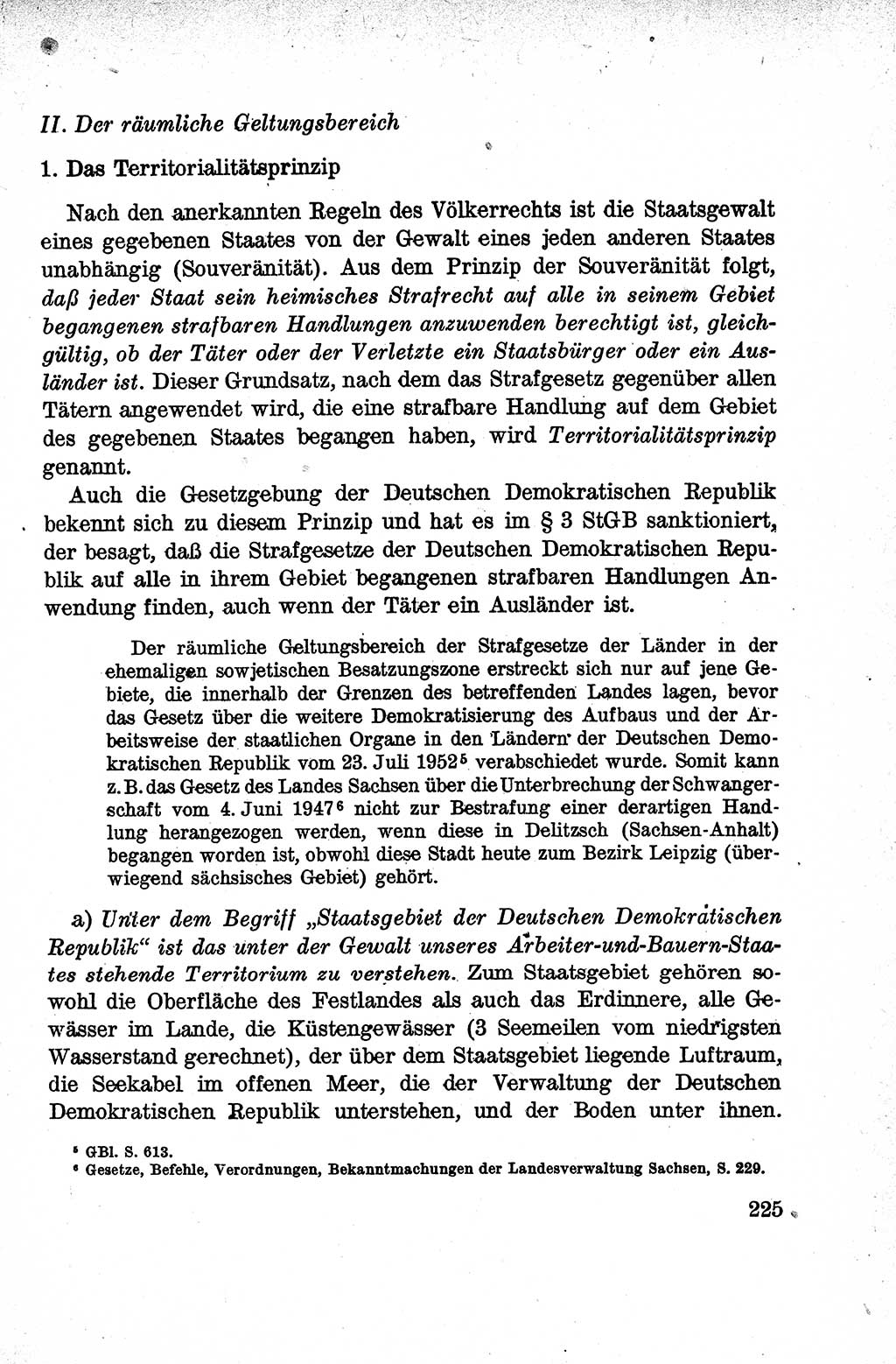 Lehrbuch des Strafrechts der Deutschen Demokratischen Republik (DDR), Allgemeiner Teil 1959, Seite 225 (Lb. Strafr. DDR AT 1959, S. 225)