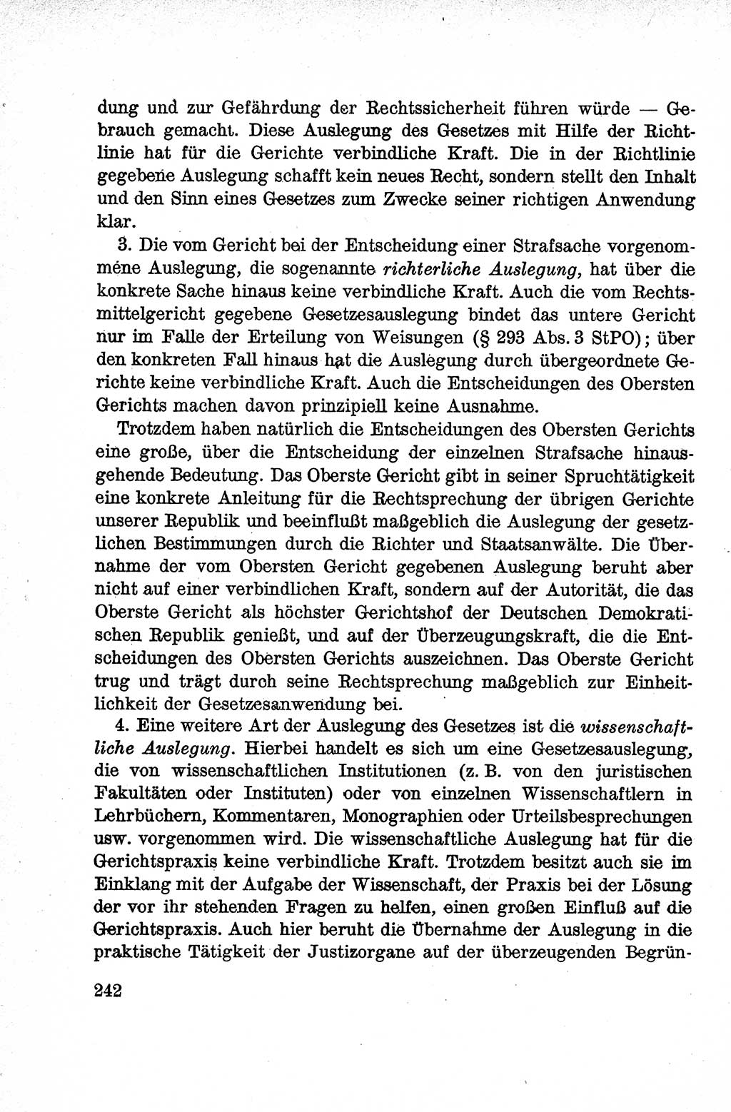 Lehrbuch des Strafrechts der Deutschen Demokratischen Republik (DDR), Allgemeiner Teil 1959, Seite 242 (Lb. Strafr. DDR AT 1959, S. 242)