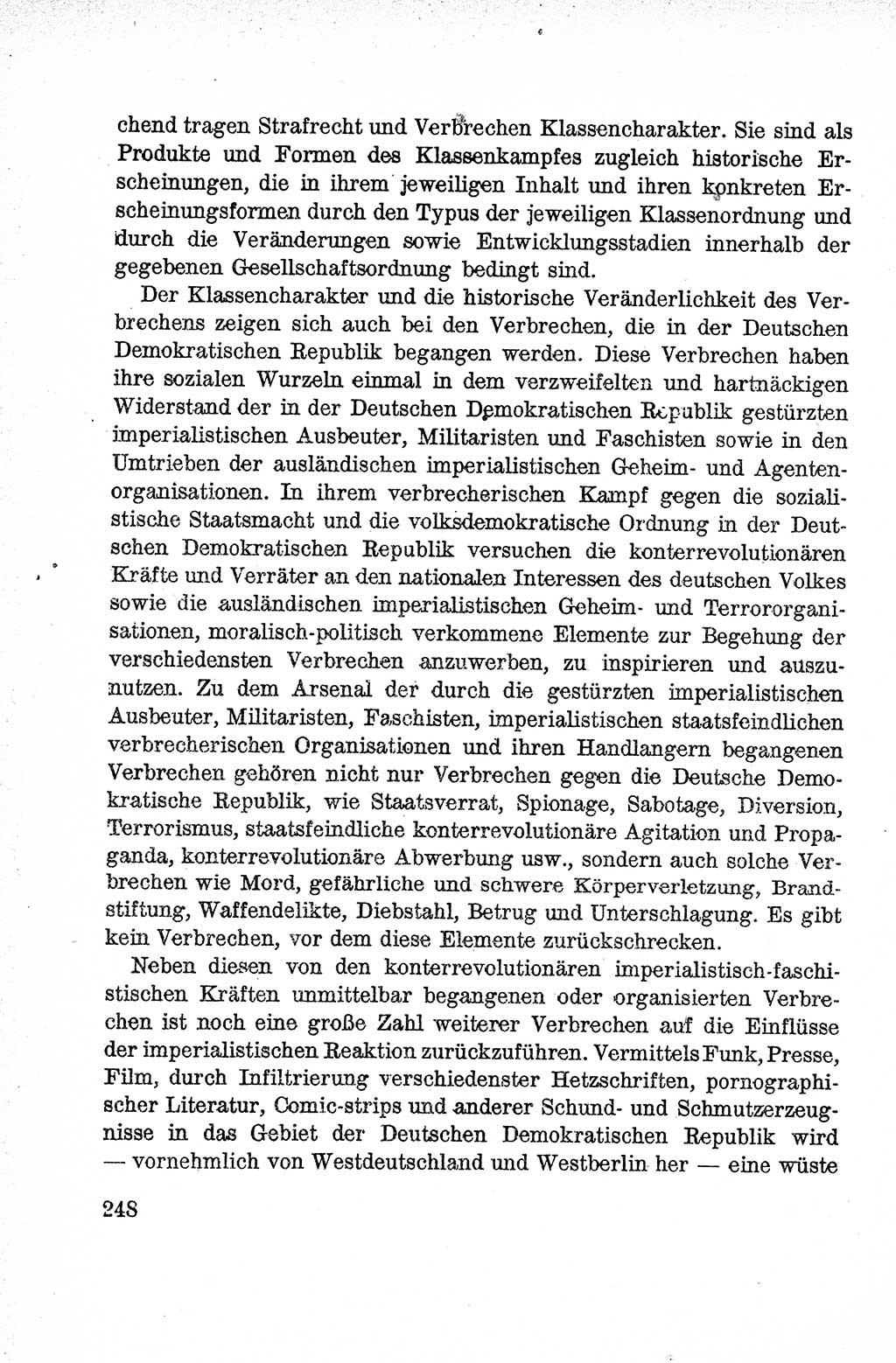 Lehrbuch des Strafrechts der Deutschen Demokratischen Republik (DDR), Allgemeiner Teil 1959, Seite 248 (Lb. Strafr. DDR AT 1959, S. 248)