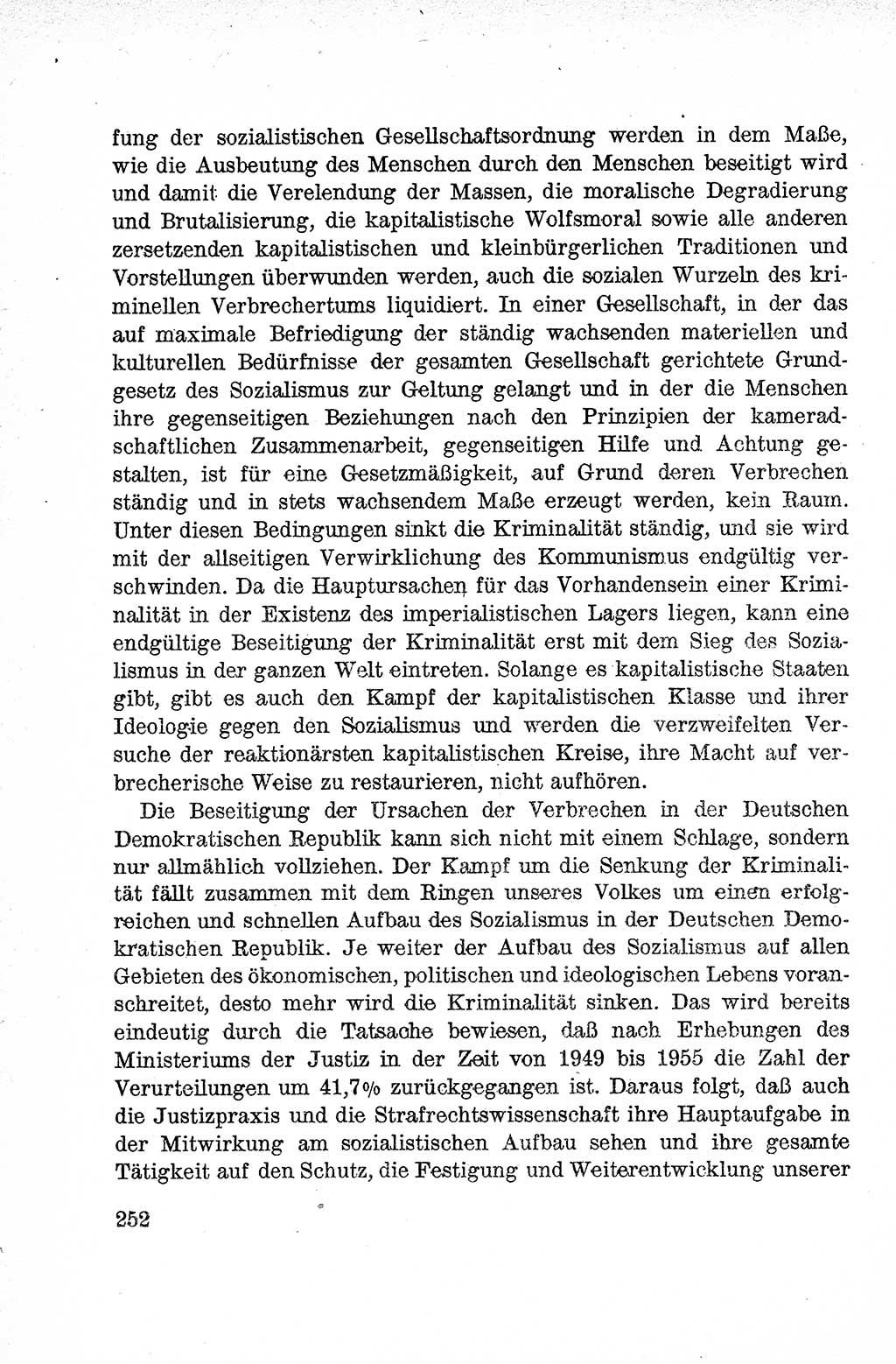 Lehrbuch des Strafrechts der Deutschen Demokratischen Republik (DDR), Allgemeiner Teil 1959, Seite 252 (Lb. Strafr. DDR AT 1959, S. 252)