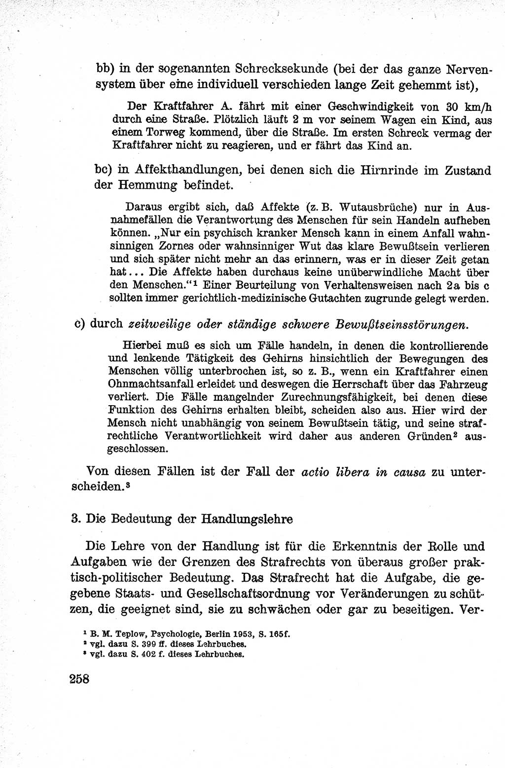 Lehrbuch des Strafrechts der Deutschen Demokratischen Republik (DDR), Allgemeiner Teil 1959, Seite 258 (Lb. Strafr. DDR AT 1959, S. 258)