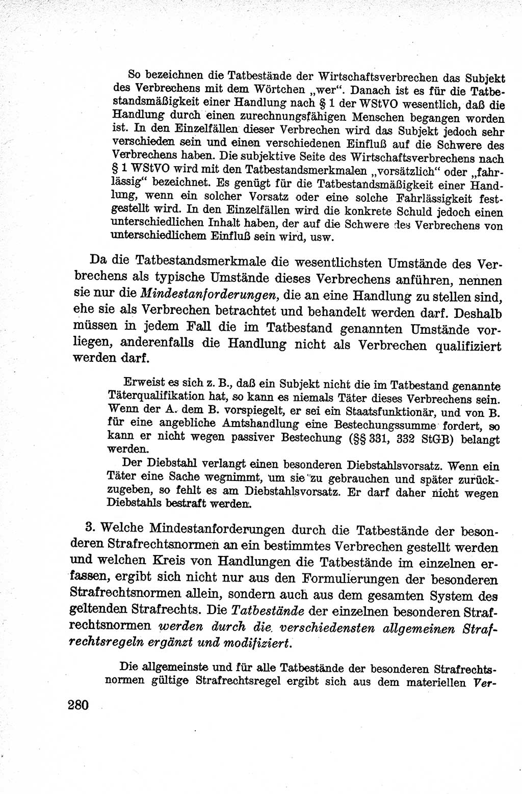 Lehrbuch des Strafrechts der Deutschen Demokratischen Republik (DDR), Allgemeiner Teil 1959, Seite 280 (Lb. Strafr. DDR AT 1959, S. 280)