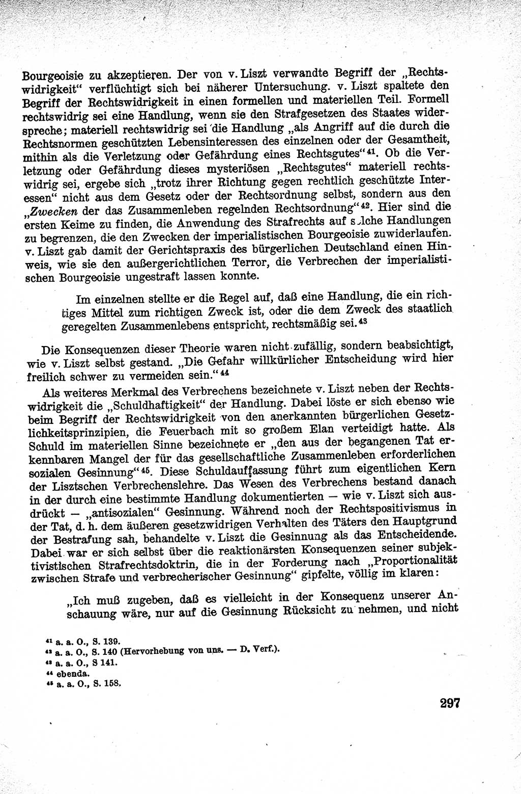 Lehrbuch des Strafrechts der Deutschen Demokratischen Republik (DDR), Allgemeiner Teil 1959, Seite 297 (Lb. Strafr. DDR AT 1959, S. 297)