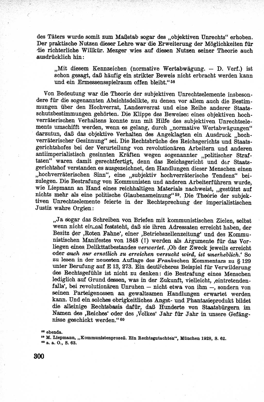 Lehrbuch des Strafrechts der Deutschen Demokratischen Republik (DDR), Allgemeiner Teil 1959, Seite 300 (Lb. Strafr. DDR AT 1959, S. 300)