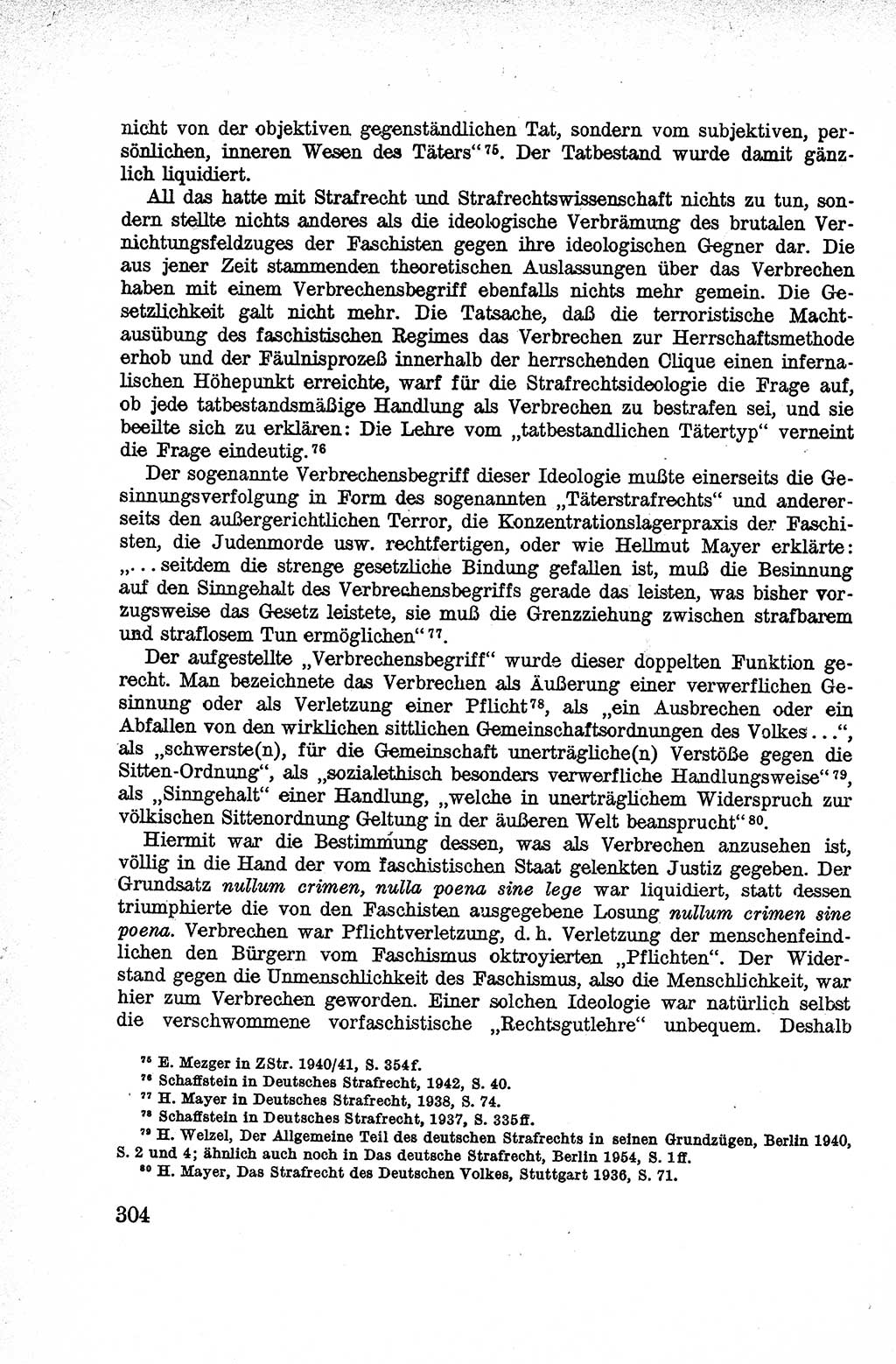 Lehrbuch des Strafrechts der Deutschen Demokratischen Republik (DDR), Allgemeiner Teil 1959, Seite 304 (Lb. Strafr. DDR AT 1959, S. 304)
