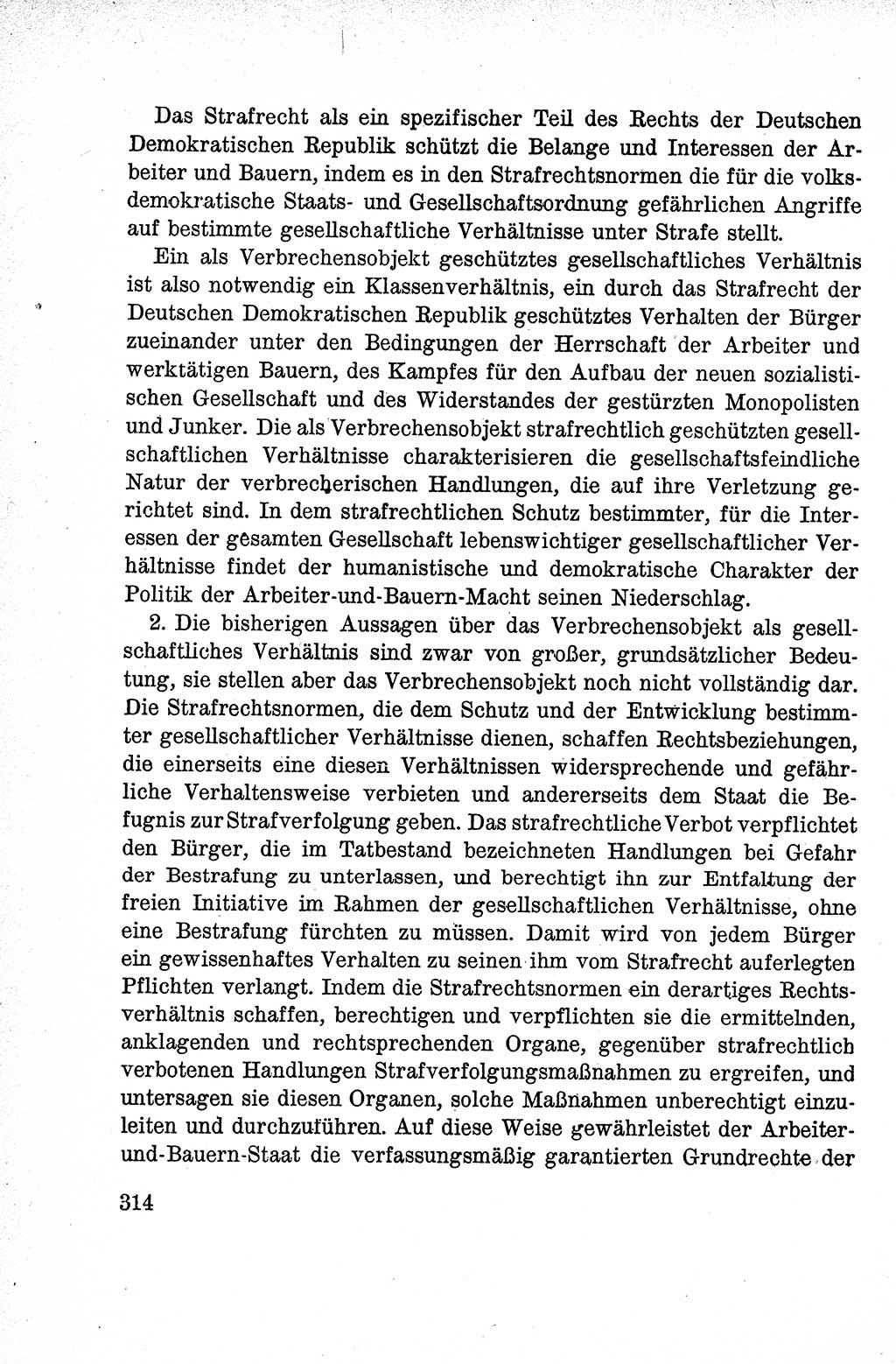 Lehrbuch des Strafrechts der Deutschen Demokratischen Republik (DDR), Allgemeiner Teil 1959, Seite 314 (Lb. Strafr. DDR AT 1959, S. 314)
