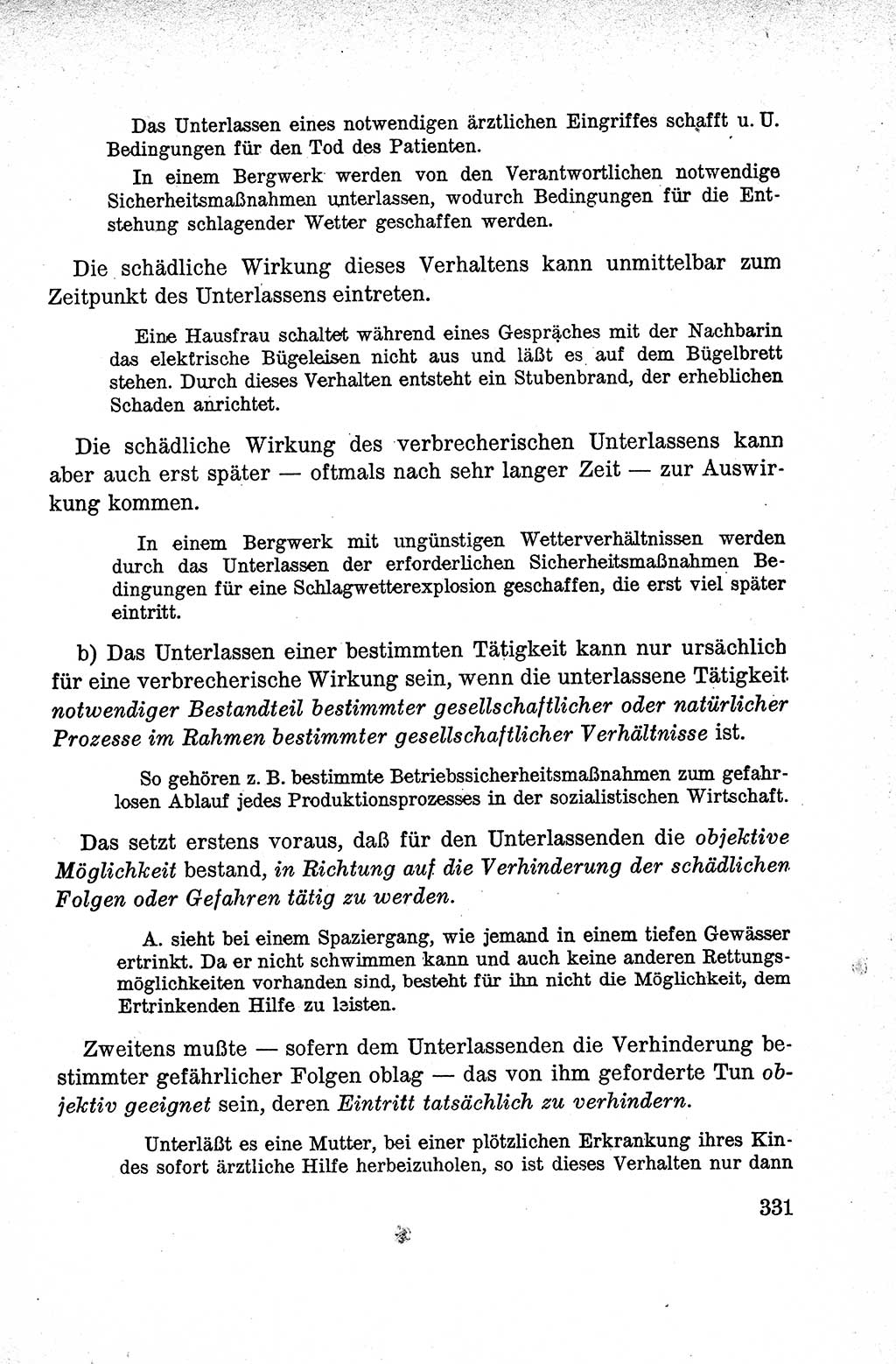 Lehrbuch des Strafrechts der Deutschen Demokratischen Republik (DDR), Allgemeiner Teil 1959, Seite 331 (Lb. Strafr. DDR AT 1959, S. 331)