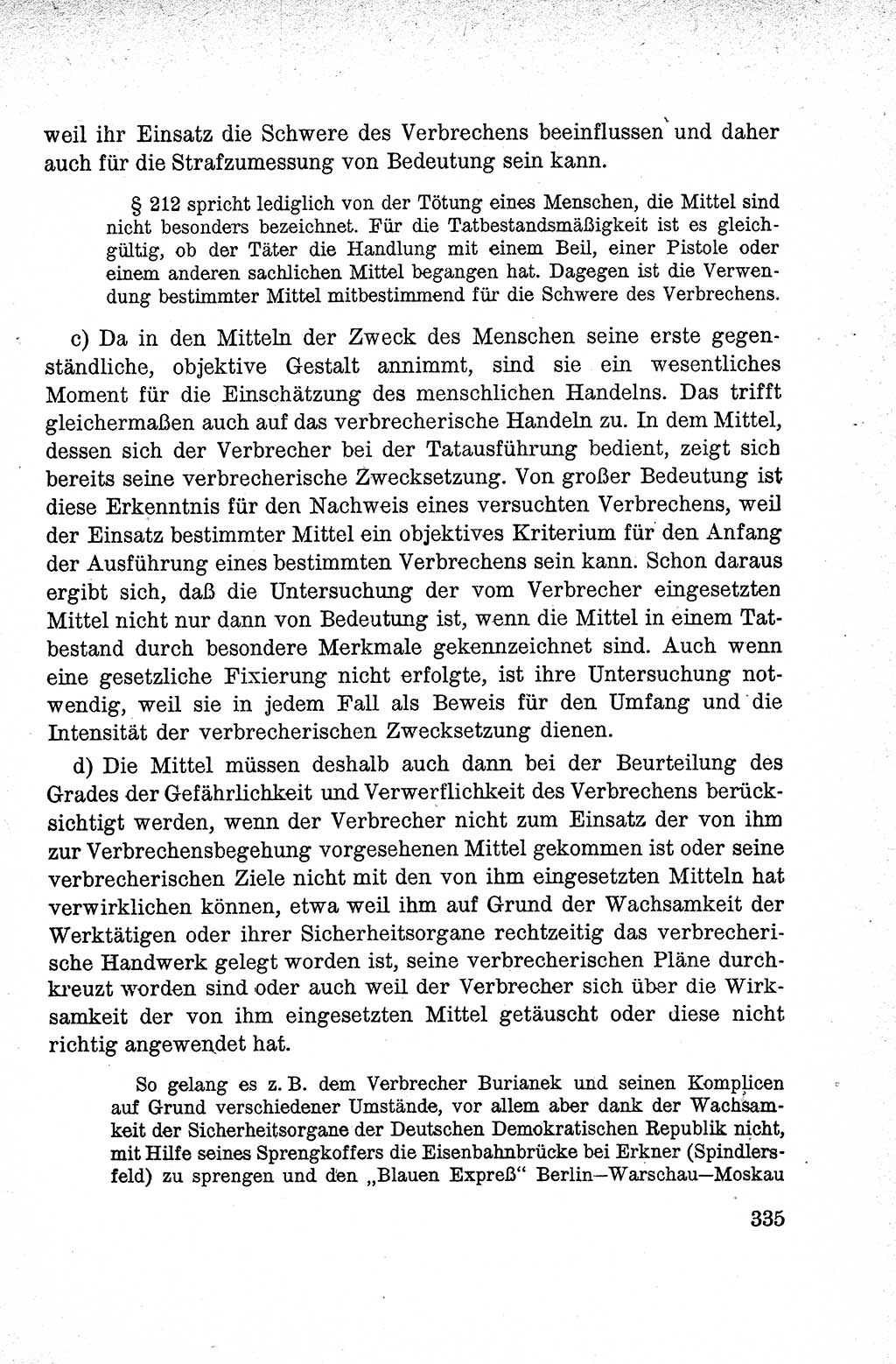 Lehrbuch des Strafrechts der Deutschen Demokratischen Republik (DDR), Allgemeiner Teil 1959, Seite 335 (Lb. Strafr. DDR AT 1959, S. 335)