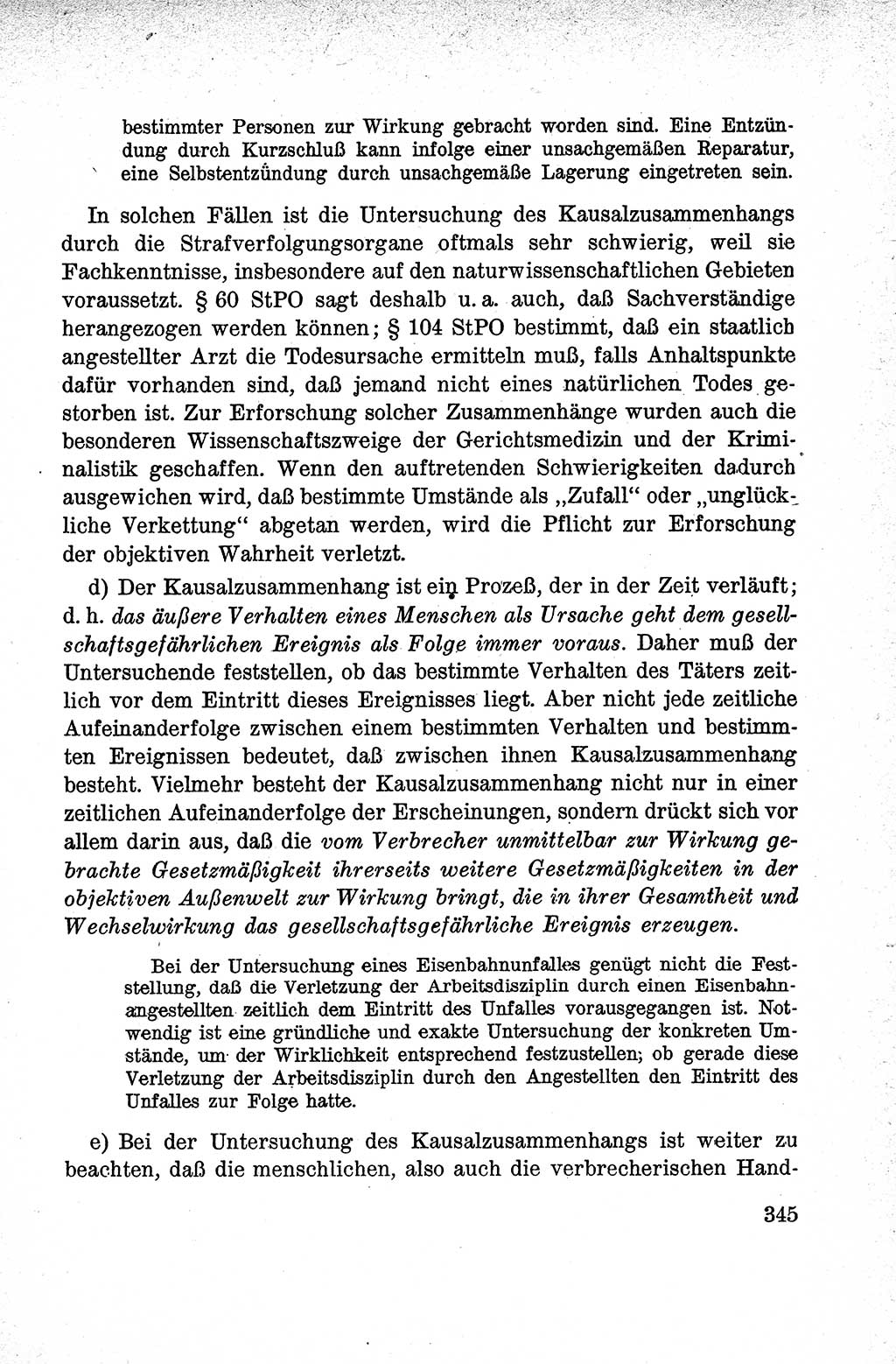 Lehrbuch des Strafrechts der Deutschen Demokratischen Republik (DDR), Allgemeiner Teil 1959, Seite 345 (Lb. Strafr. DDR AT 1959, S. 345)