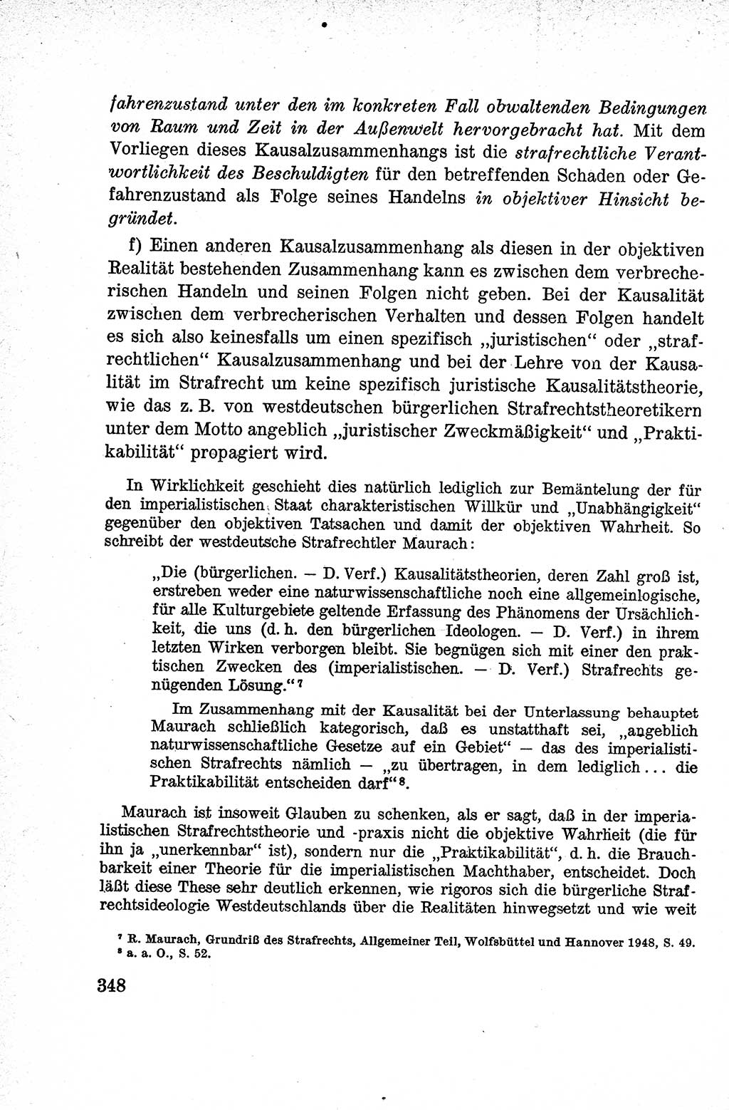 Lehrbuch des Strafrechts der Deutschen Demokratischen Republik (DDR), Allgemeiner Teil 1959, Seite 348 (Lb. Strafr. DDR AT 1959, S. 348)