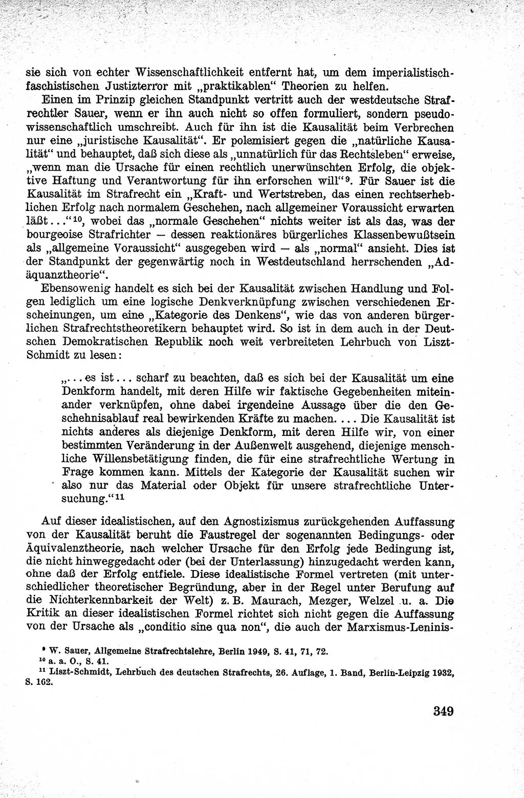 Lehrbuch des Strafrechts der Deutschen Demokratischen Republik (DDR), Allgemeiner Teil 1959, Seite 349 (Lb. Strafr. DDR AT 1959, S. 349)