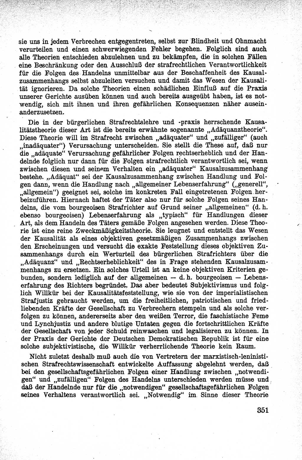 Lehrbuch des Strafrechts der Deutschen Demokratischen Republik (DDR), Allgemeiner Teil 1959, Seite 351 (Lb. Strafr. DDR AT 1959, S. 351)