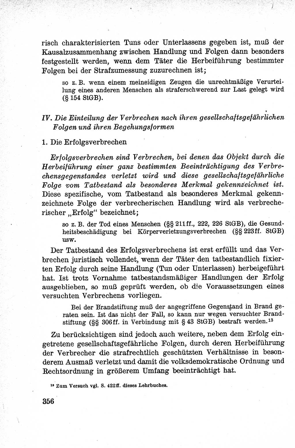 Lehrbuch des Strafrechts der Deutschen Demokratischen Republik (DDR), Allgemeiner Teil 1959, Seite 356 (Lb. Strafr. DDR AT 1959, S. 356)
