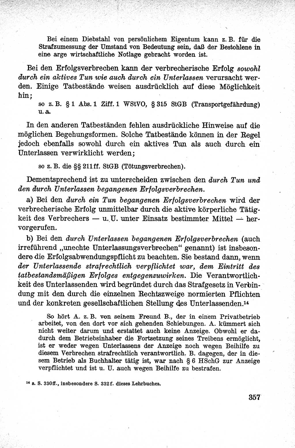 Lehrbuch des Strafrechts der Deutschen Demokratischen Republik (DDR), Allgemeiner Teil 1959, Seite 357 (Lb. Strafr. DDR AT 1959, S. 357)