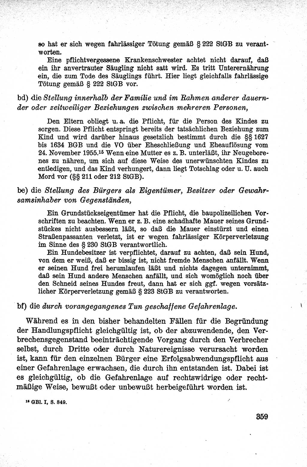 Lehrbuch des Strafrechts der Deutschen Demokratischen Republik (DDR), Allgemeiner Teil 1959, Seite 359 (Lb. Strafr. DDR AT 1959, S. 359)