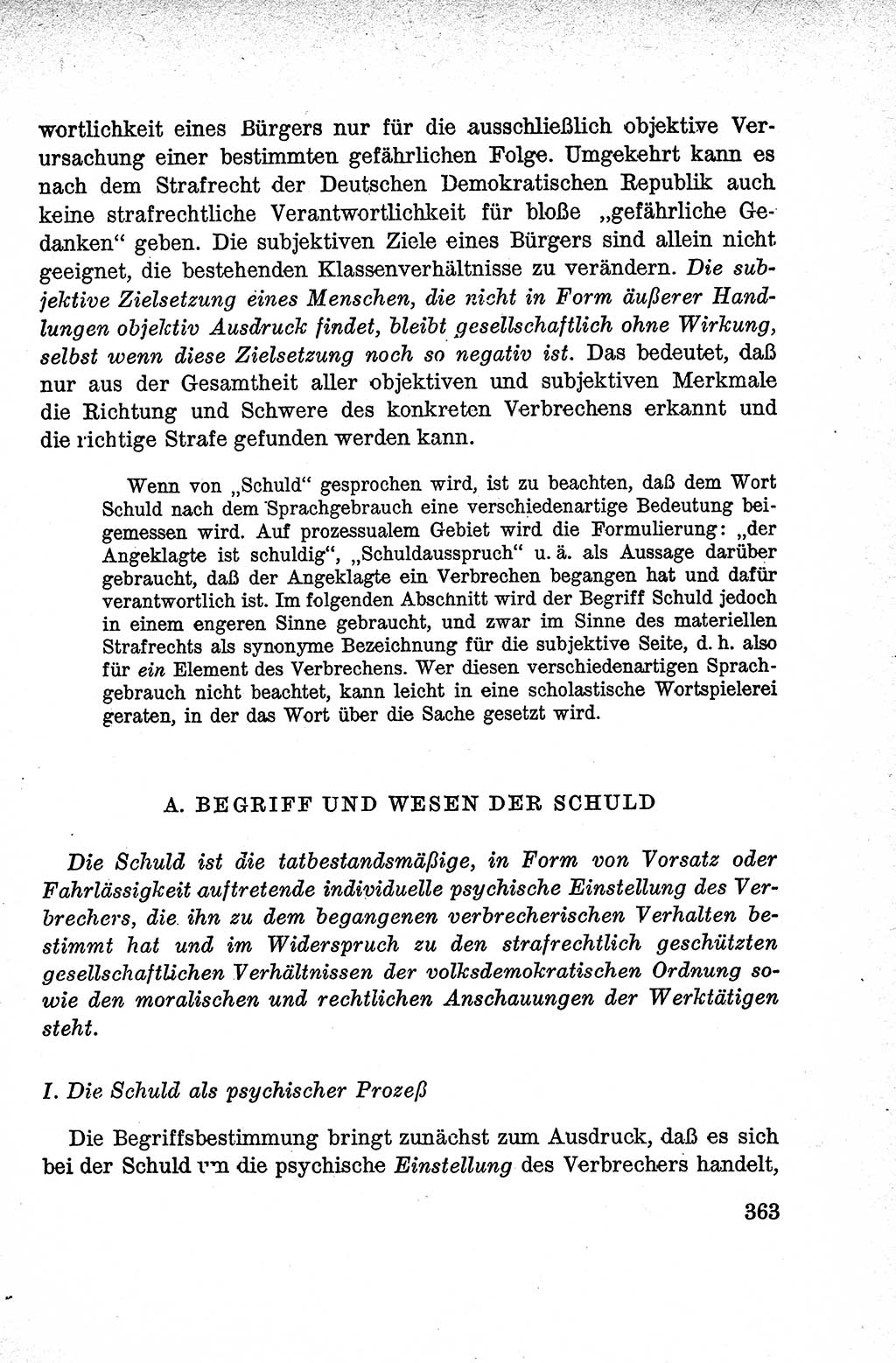 Lehrbuch des Strafrechts der Deutschen Demokratischen Republik (DDR), Allgemeiner Teil 1959, Seite 363 (Lb. Strafr. DDR AT 1959, S. 363)