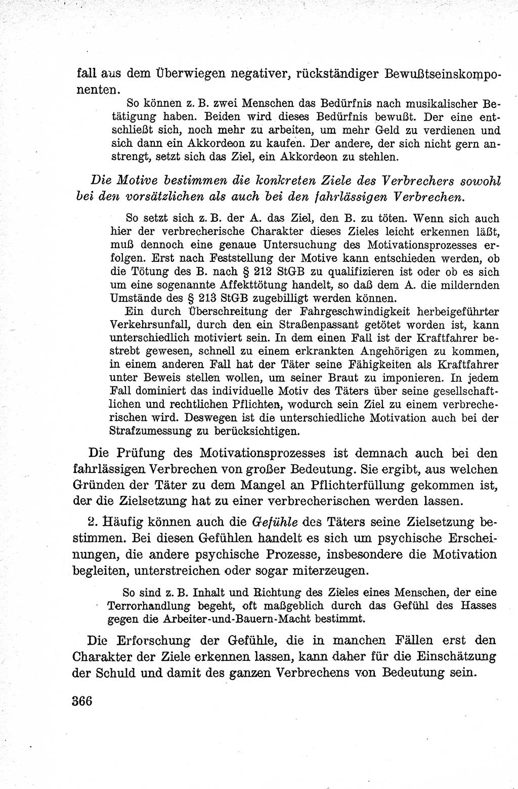 Lehrbuch des Strafrechts der Deutschen Demokratischen Republik (DDR), Allgemeiner Teil 1959, Seite 366 (Lb. Strafr. DDR AT 1959, S. 366)