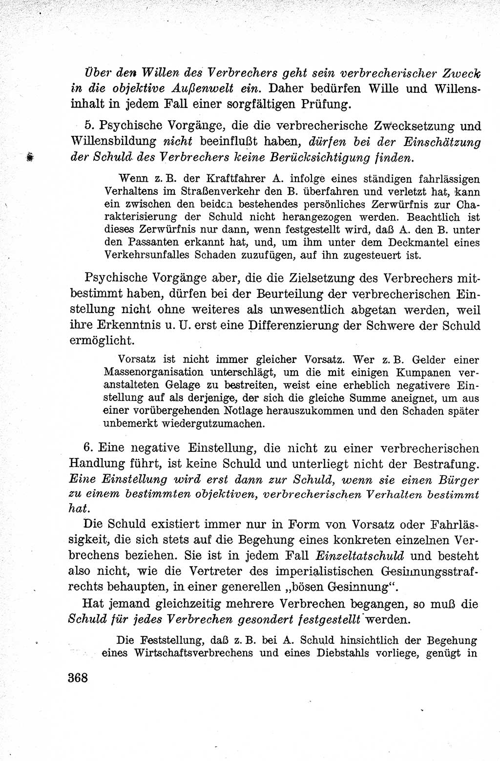Lehrbuch des Strafrechts der Deutschen Demokratischen Republik (DDR), Allgemeiner Teil 1959, Seite 368 (Lb. Strafr. DDR AT 1959, S. 368)