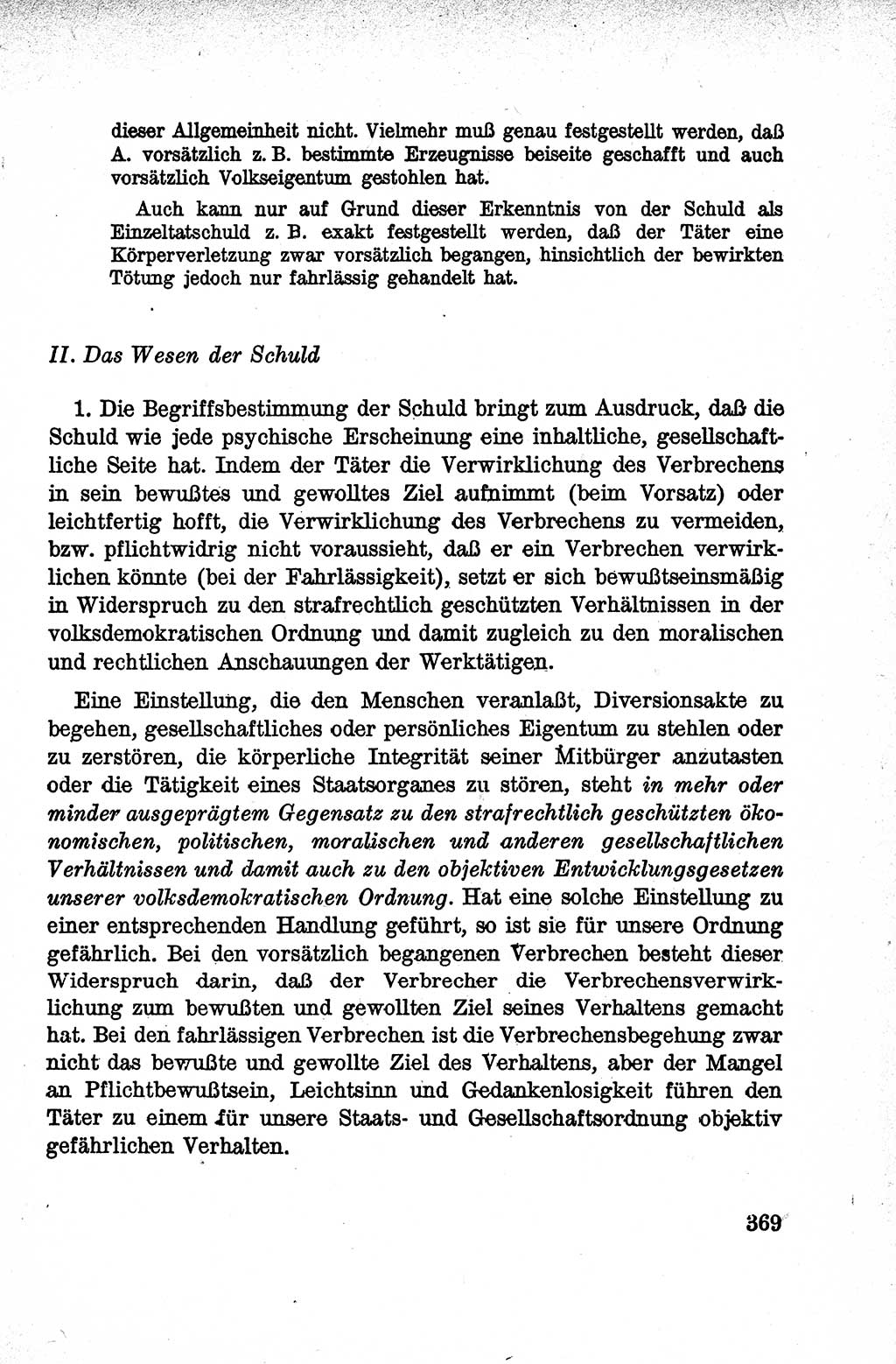 Lehrbuch des Strafrechts der Deutschen Demokratischen Republik (DDR), Allgemeiner Teil 1959, Seite 369 (Lb. Strafr. DDR AT 1959, S. 369)