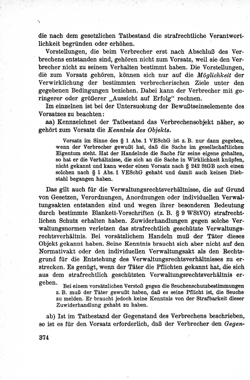 Lehrbuch des Strafrechts der Deutschen Demokratischen Republik (DDR), Allgemeiner Teil 1959, Seite 374 (Lb. Strafr. DDR AT 1959, S. 374)
