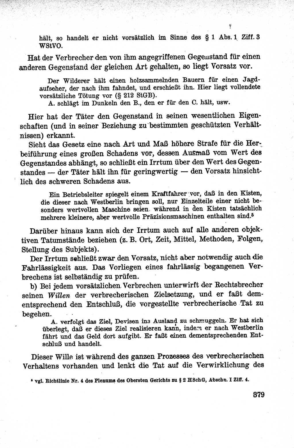 Lehrbuch des Strafrechts der Deutschen Demokratischen Republik (DDR), Allgemeiner Teil 1959, Seite 379 (Lb. Strafr. DDR AT 1959, S. 379)