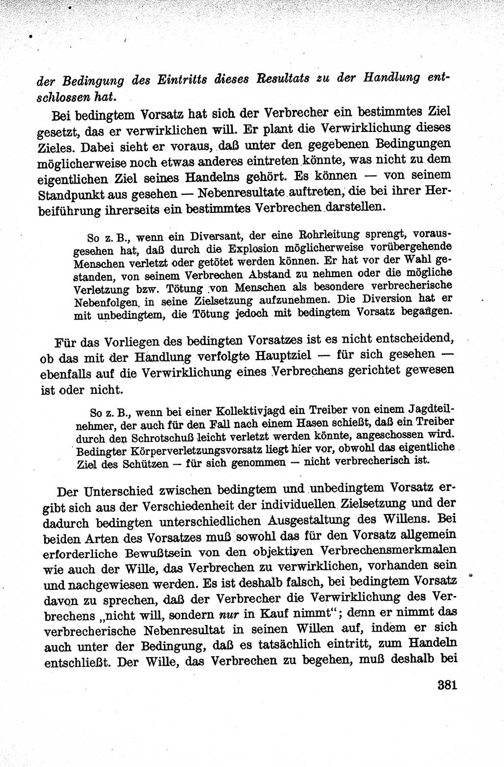 Lehrbuch des Strafrechts der Deutschen Demokratischen Republik (DDR), Allgemeiner Teil 1959, Seite 381 (Lb. Strafr. DDR AT 1959, S. 381)