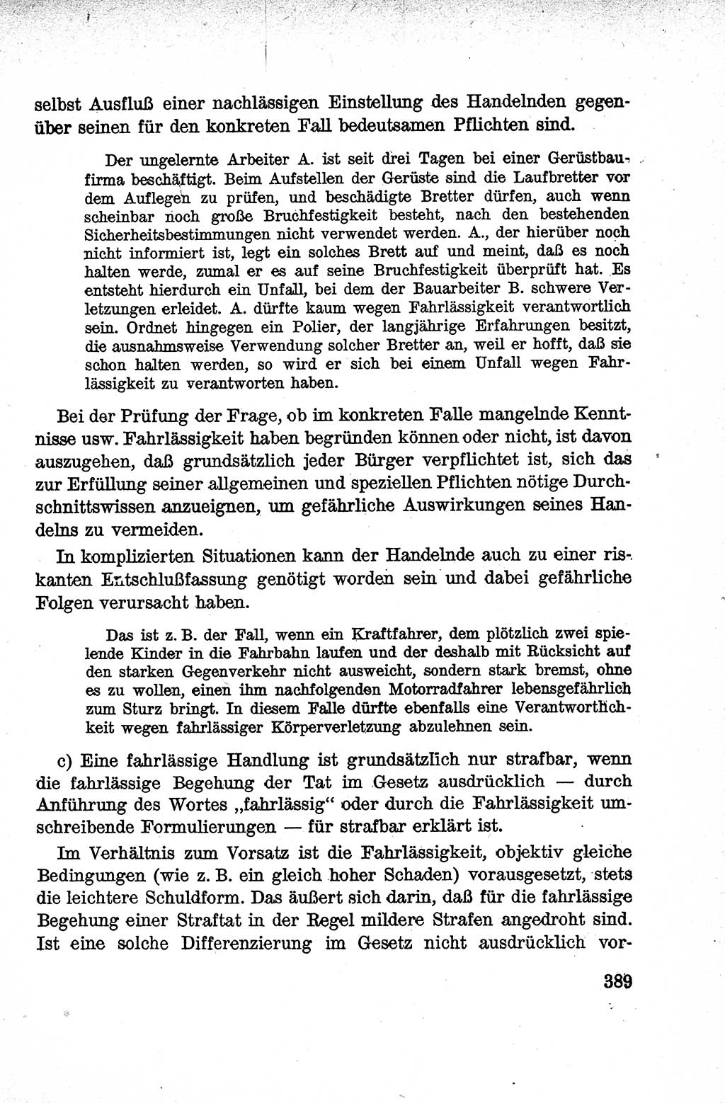 Lehrbuch des Strafrechts der Deutschen Demokratischen Republik (DDR), Allgemeiner Teil 1959, Seite 389 (Lb. Strafr. DDR AT 1959, S. 389)