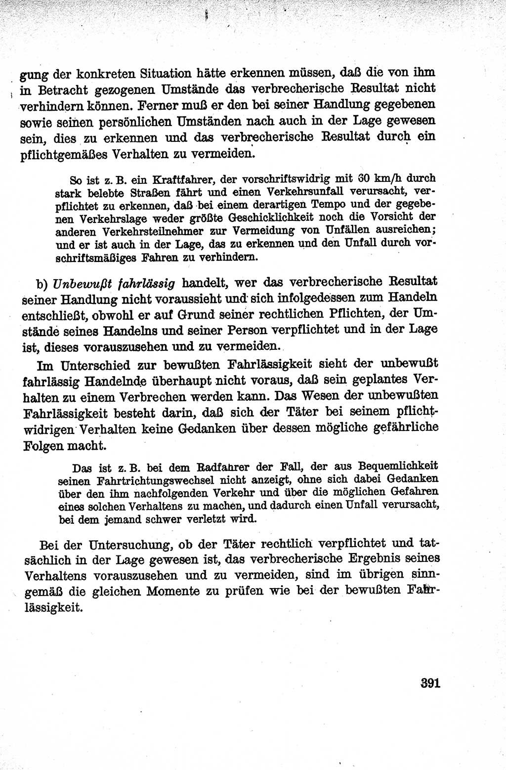 Lehrbuch des Strafrechts der Deutschen Demokratischen Republik (DDR), Allgemeiner Teil 1959, Seite 391 (Lb. Strafr. DDR AT 1959, S. 391)
