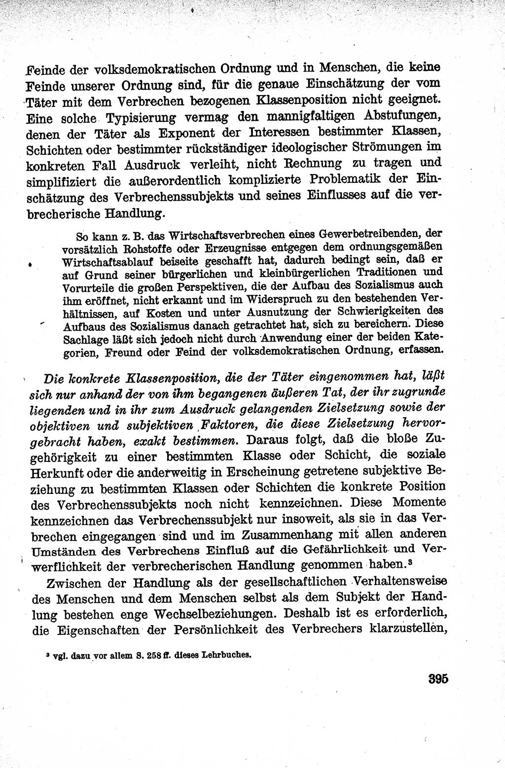 Lehrbuch des Strafrechts der Deutschen Demokratischen Republik (DDR), Allgemeiner Teil 1959, Seite 395 (Lb. Strafr. DDR AT 1959, S. 395)