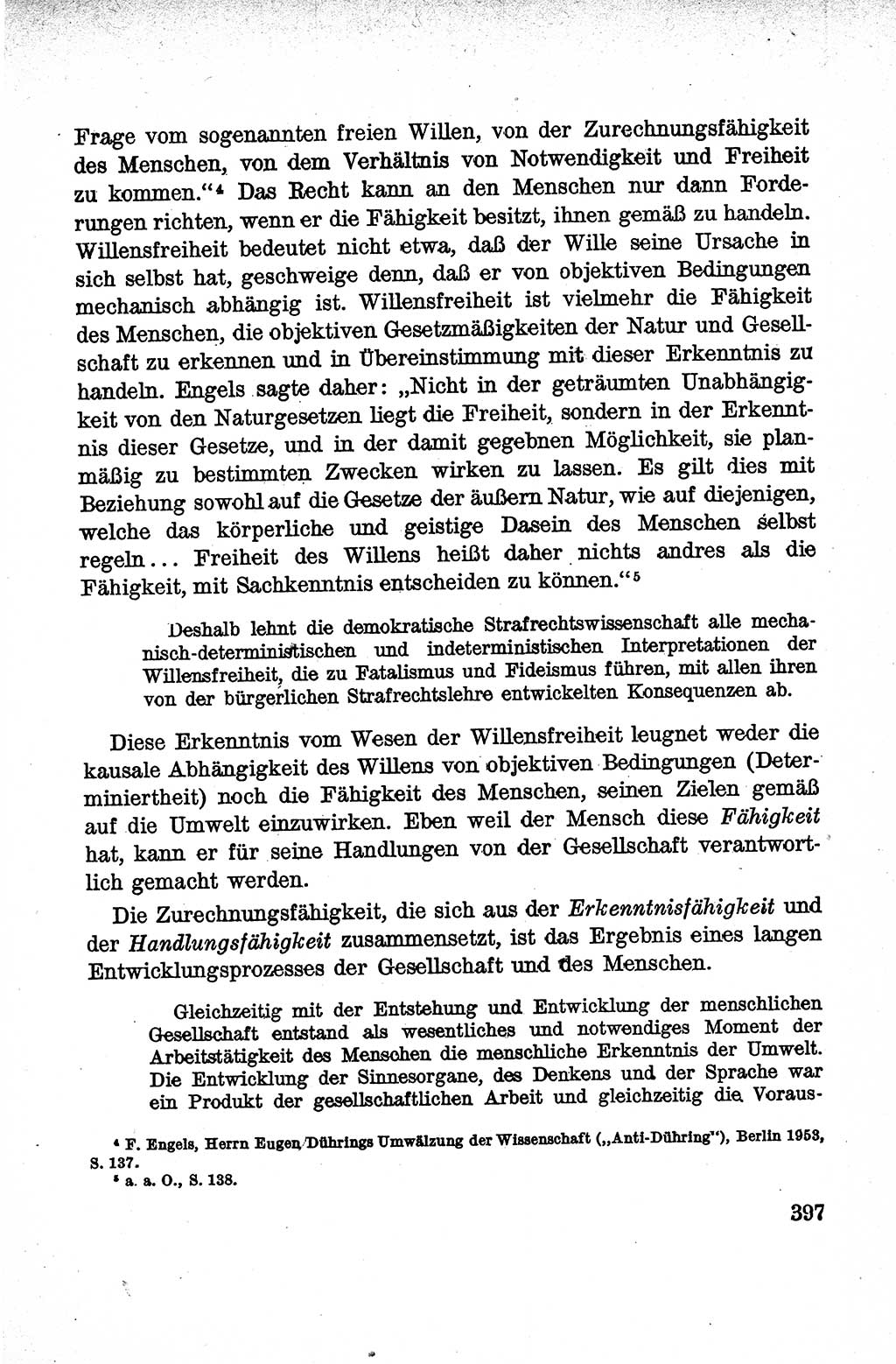 Lehrbuch des Strafrechts der Deutschen Demokratischen Republik (DDR), Allgemeiner Teil 1959, Seite 397 (Lb. Strafr. DDR AT 1959, S. 397)