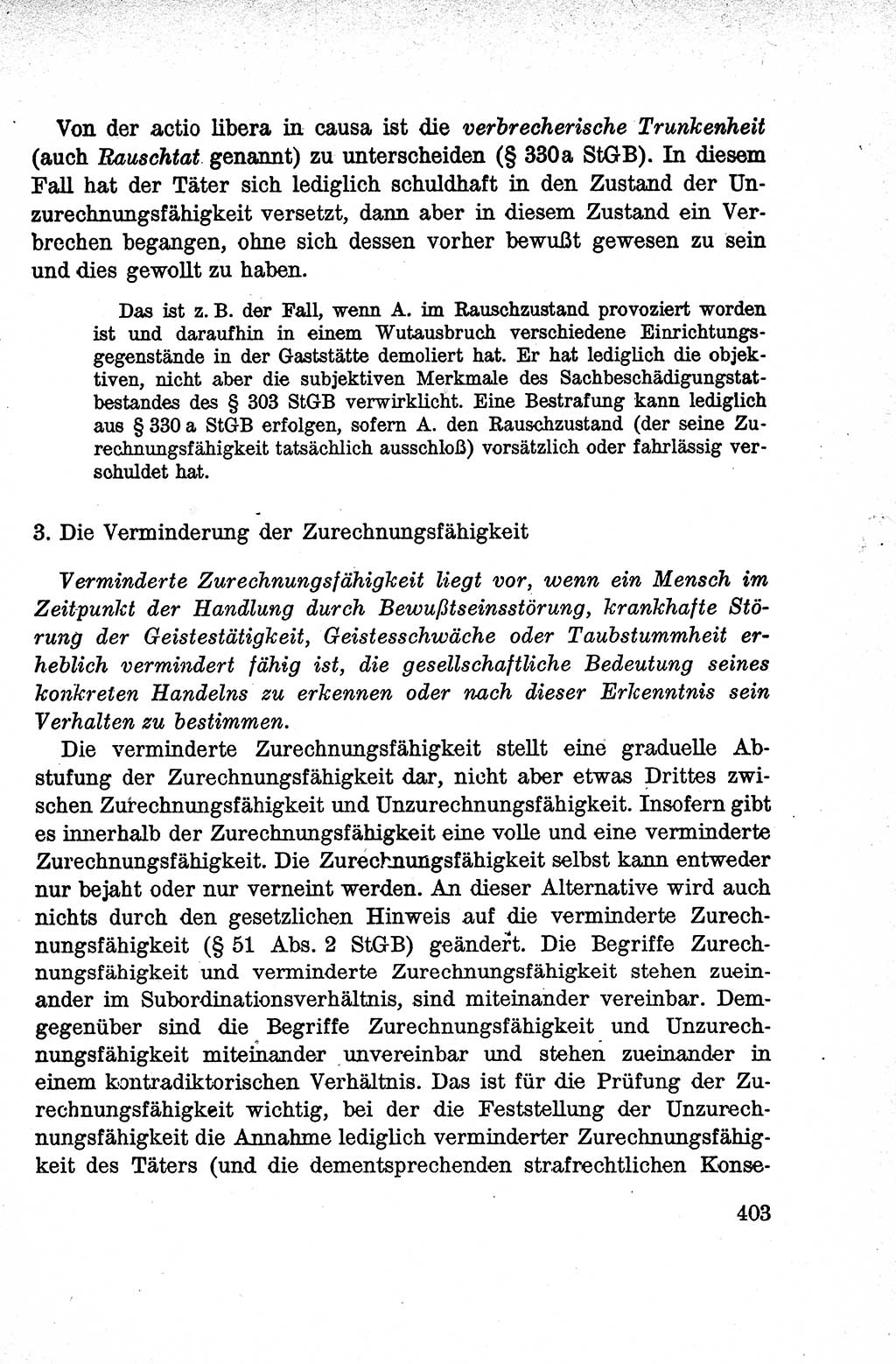 Lehrbuch des Strafrechts der Deutschen Demokratischen Republik (DDR), Allgemeiner Teil 1959, Seite 403 (Lb. Strafr. DDR AT 1959, S. 403)