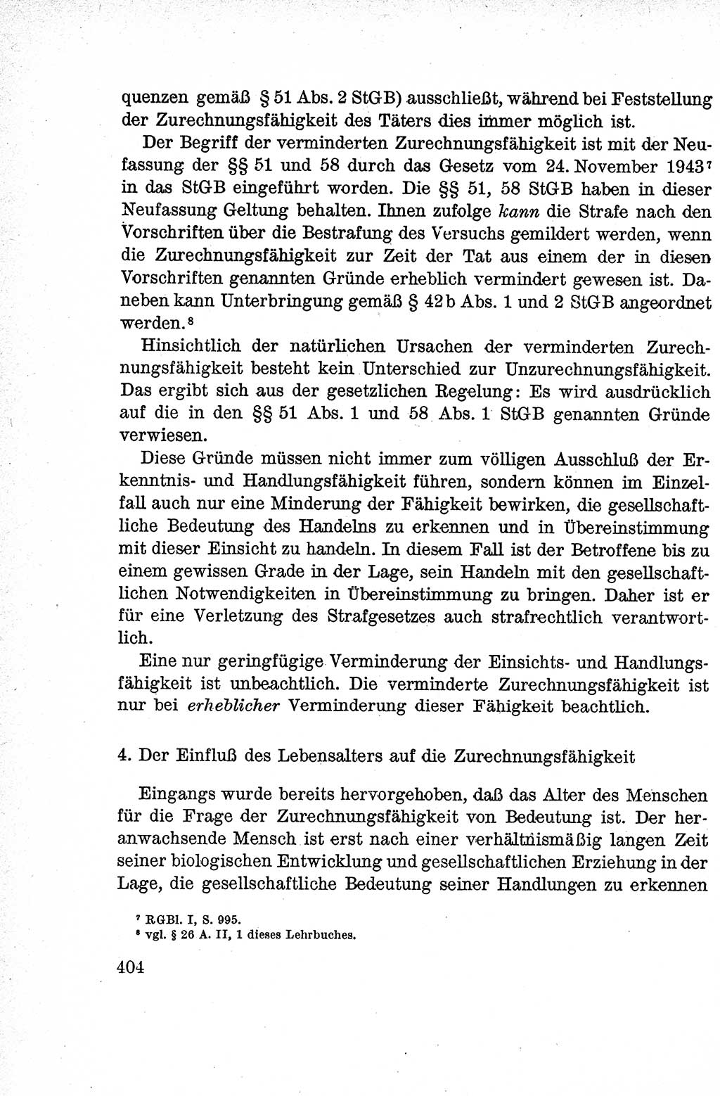 Lehrbuch des Strafrechts der Deutschen Demokratischen Republik (DDR), Allgemeiner Teil 1959, Seite 404 (Lb. Strafr. DDR AT 1959, S. 404)