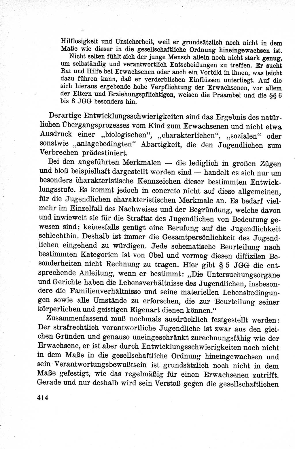Lehrbuch des Strafrechts der Deutschen Demokratischen Republik (DDR), Allgemeiner Teil 1959, Seite 414 (Lb. Strafr. DDR AT 1959, S. 414)