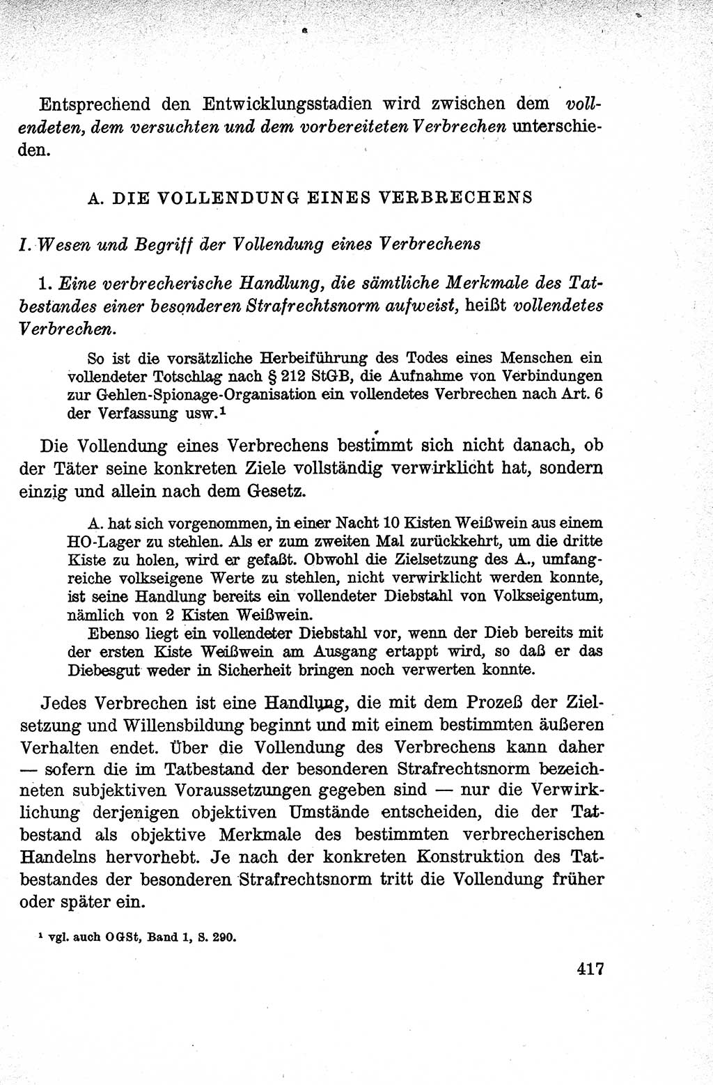Lehrbuch des Strafrechts der Deutschen Demokratischen Republik (DDR), Allgemeiner Teil 1959, Seite 417 (Lb. Strafr. DDR AT 1959, S. 417)