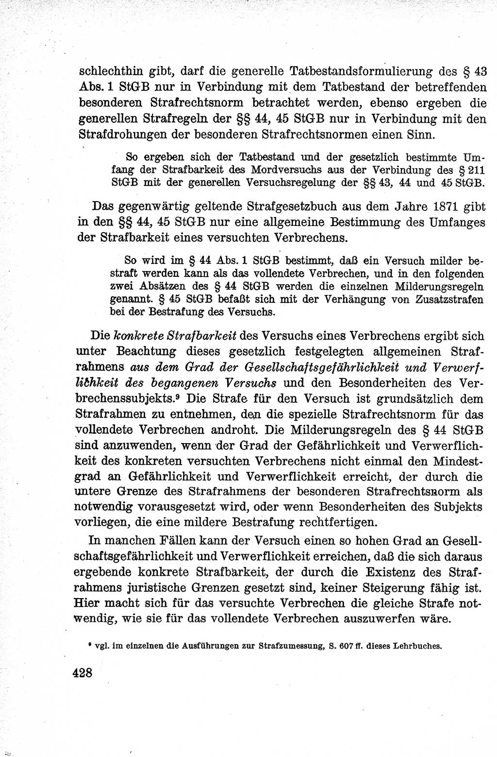 Lehrbuch des Strafrechts der Deutschen Demokratischen Republik (DDR), Allgemeiner Teil 1959, Seite 428 (Lb. Strafr. DDR AT 1959, S. 428)