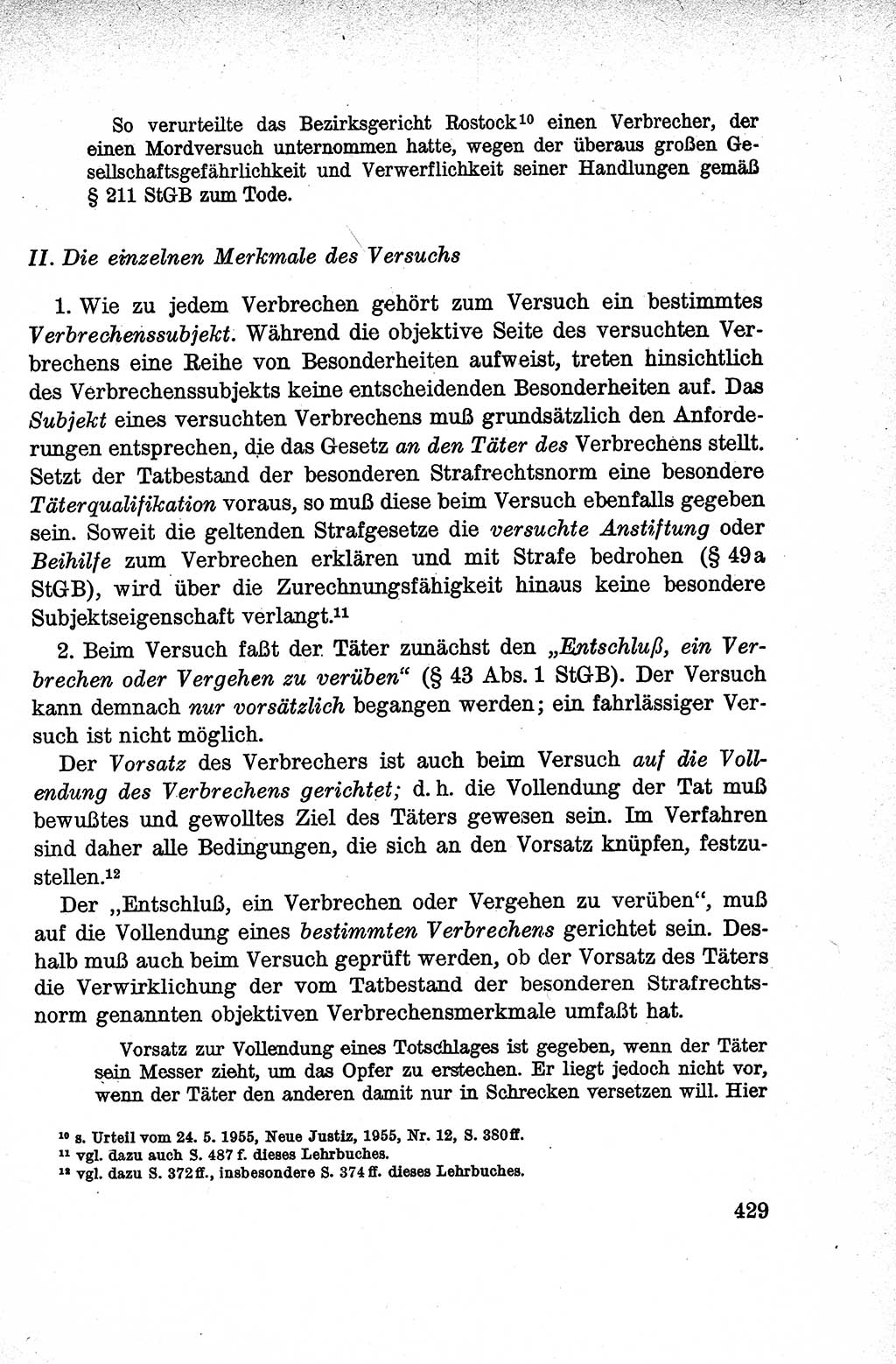 Lehrbuch des Strafrechts der Deutschen Demokratischen Republik (DDR), Allgemeiner Teil 1959, Seite 429 (Lb. Strafr. DDR AT 1959, S. 429)