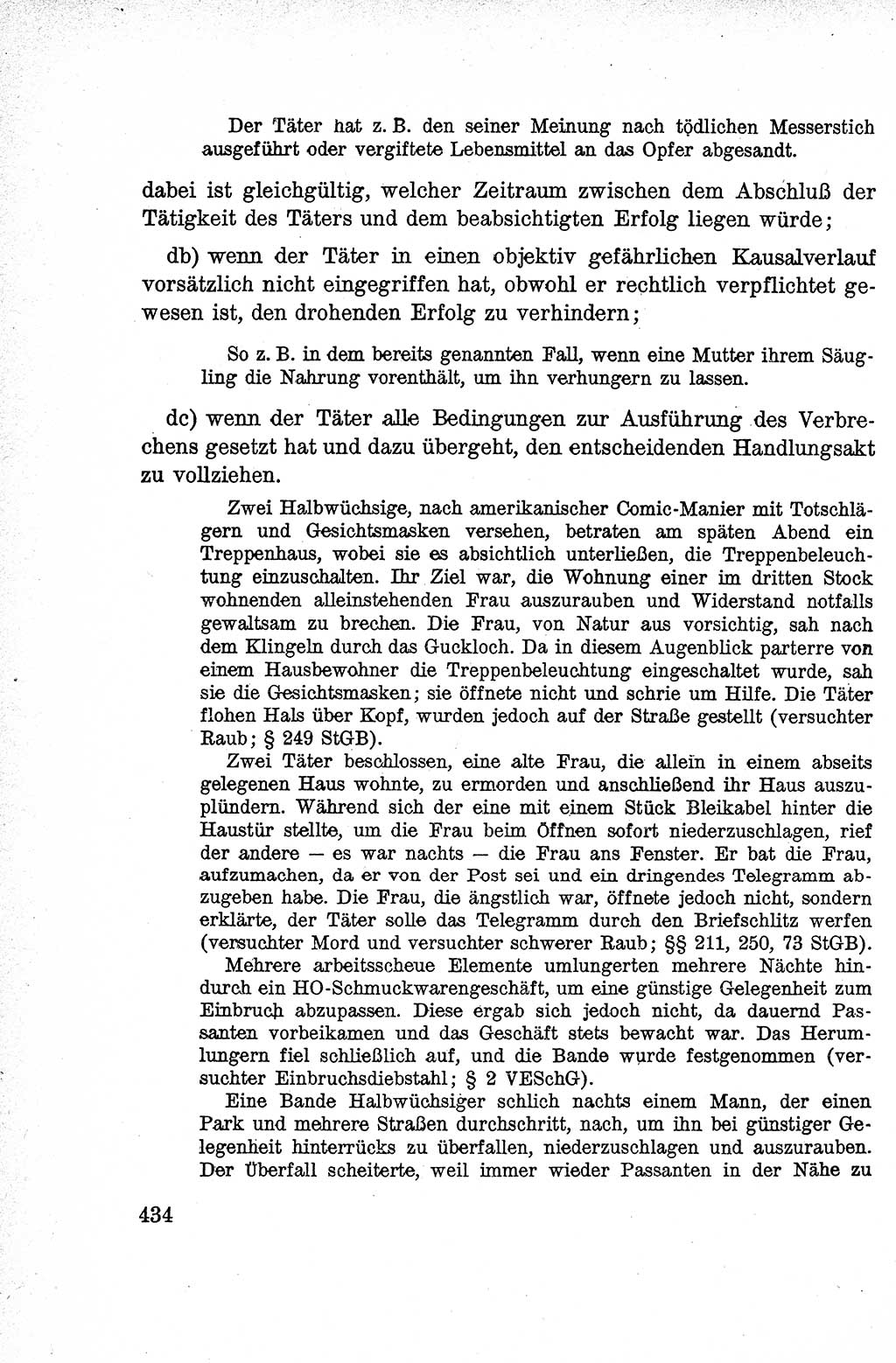 Lehrbuch des Strafrechts der Deutschen Demokratischen Republik (DDR), Allgemeiner Teil 1959, Seite 434 (Lb. Strafr. DDR AT 1959, S. 434)