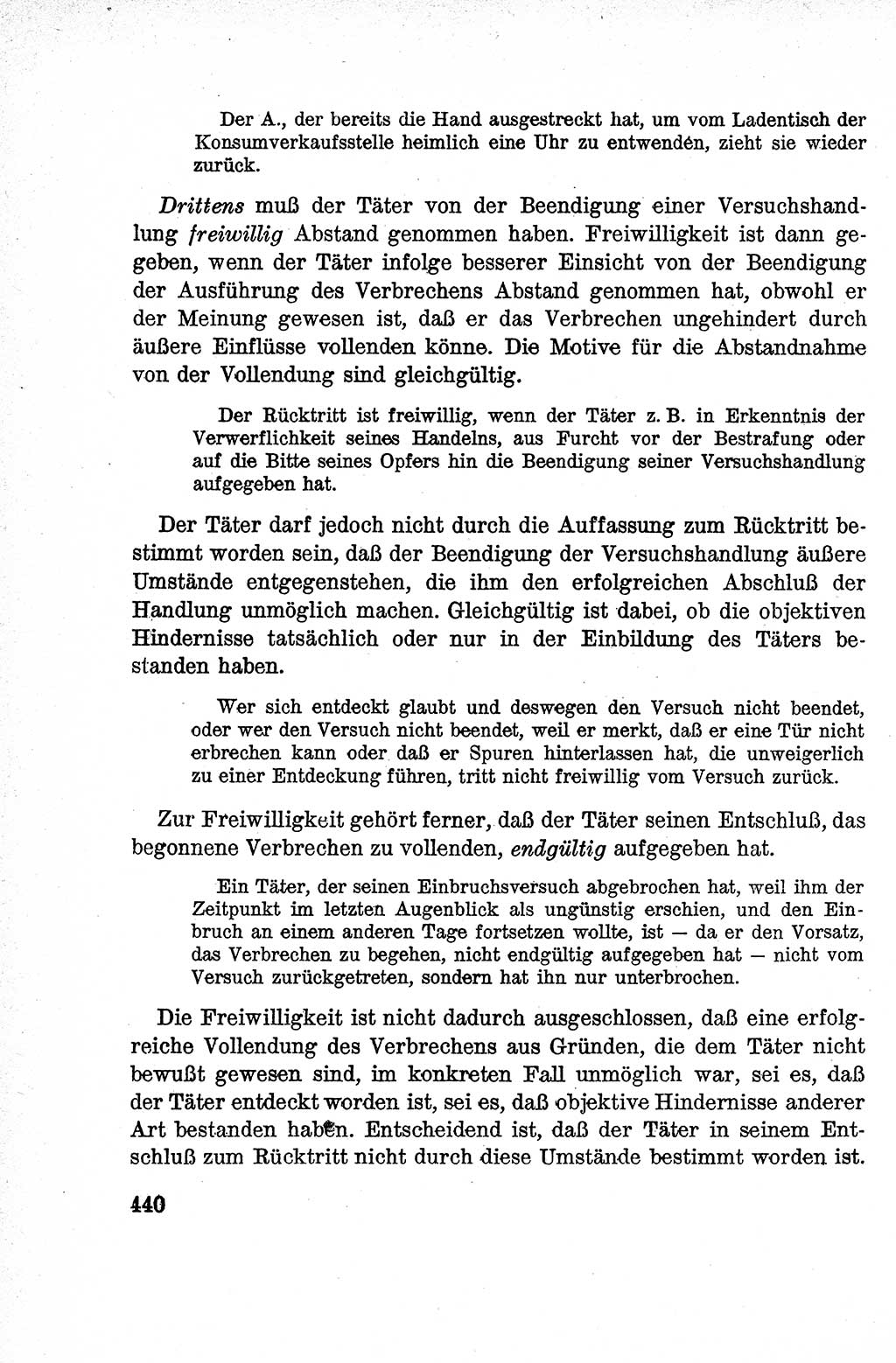 Lehrbuch des Strafrechts der Deutschen Demokratischen Republik (DDR), Allgemeiner Teil 1959, Seite 440 (Lb. Strafr. DDR AT 1959, S. 440)