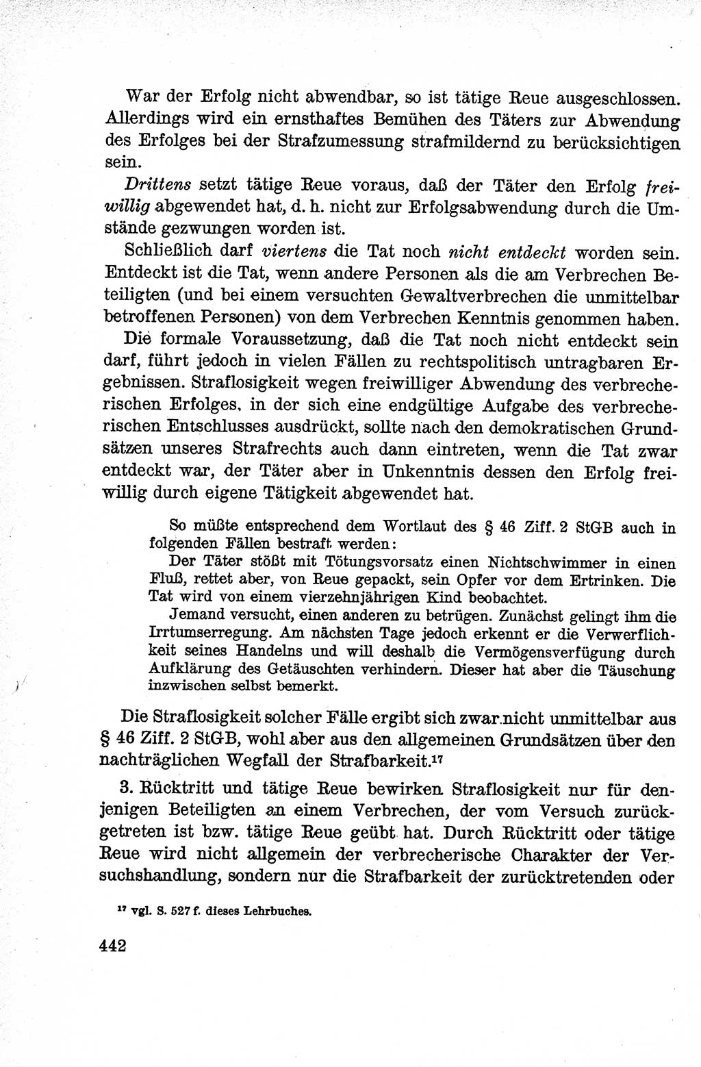 Lehrbuch des Strafrechts der Deutschen Demokratischen Republik (DDR), Allgemeiner Teil 1959, Seite 442 (Lb. Strafr. DDR AT 1959, S. 442)