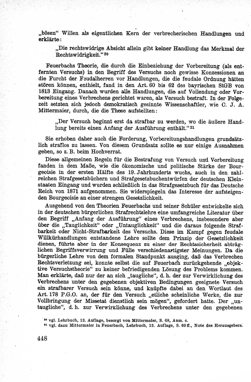 Lehrbuch des Strafrechts der Deutschen Demokratischen Republik (DDR), Allgemeiner Teil 1959, Seite 448 (Lb. Strafr. DDR AT 1959, S. 448)