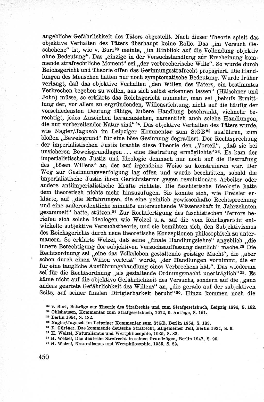 Lehrbuch des Strafrechts der Deutschen Demokratischen Republik (DDR), Allgemeiner Teil 1959, Seite 450 (Lb. Strafr. DDR AT 1959, S. 450)