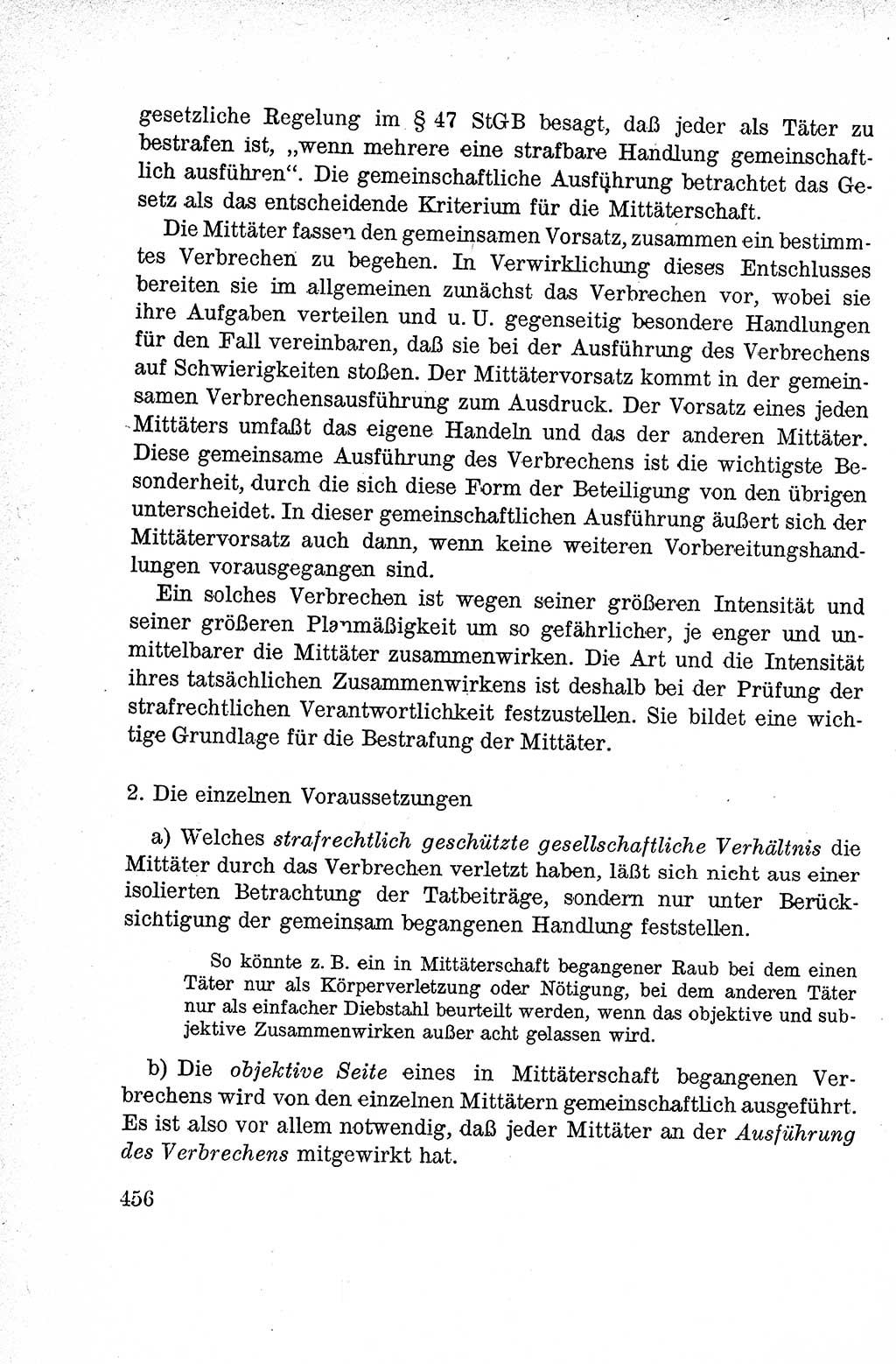 Lehrbuch des Strafrechts der Deutschen Demokratischen Republik (DDR), Allgemeiner Teil 1959, Seite 456 (Lb. Strafr. DDR AT 1959, S. 456)